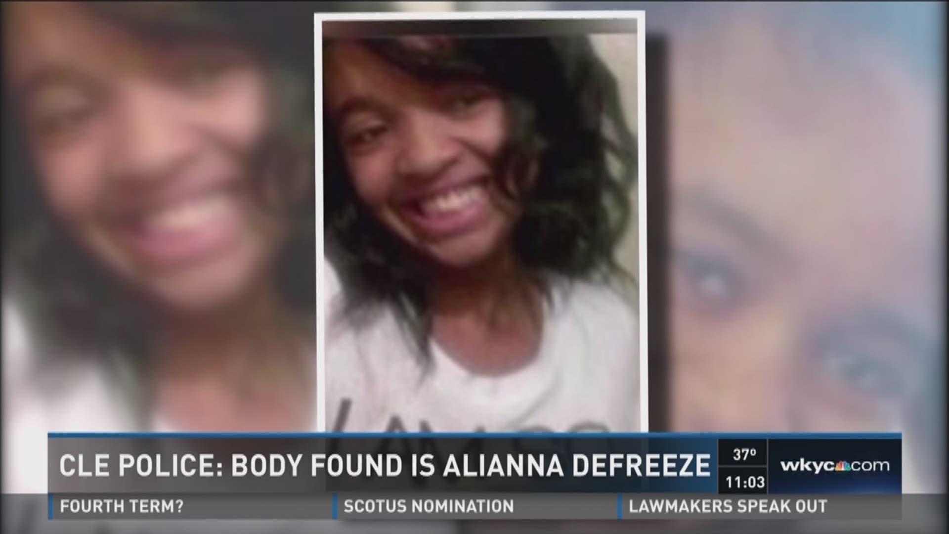 CLE Police: Body found is Alianna DeFreeze