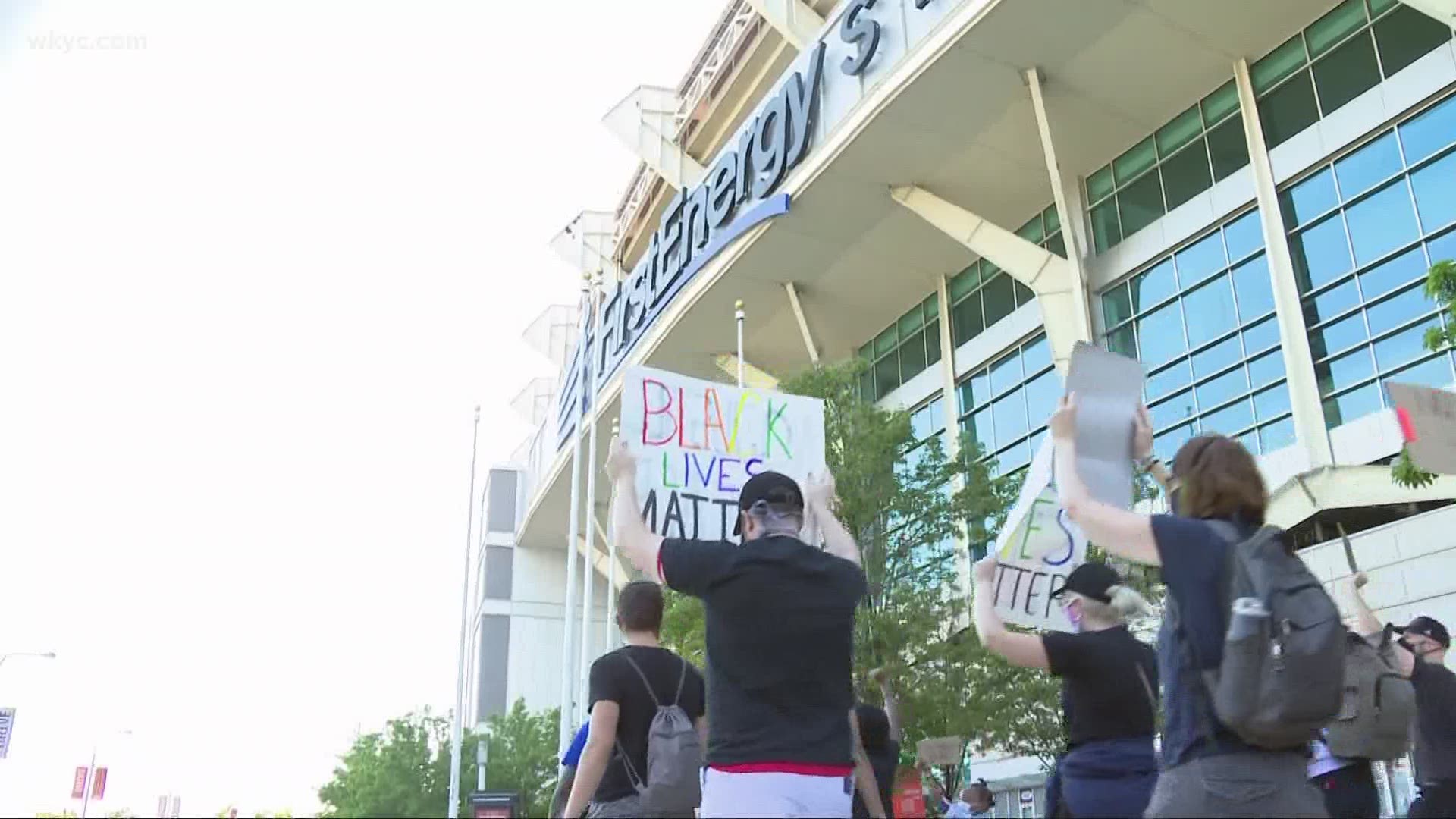 The walk and protest was organized by the family of Luke Stewart. He was killed by a Euclid police officer in 2017.