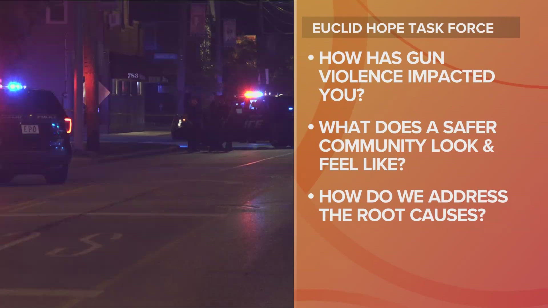 "What does a safer community look and feel like?" and "How do we address the root causes of community violence?" are a few of the many questions being asked.