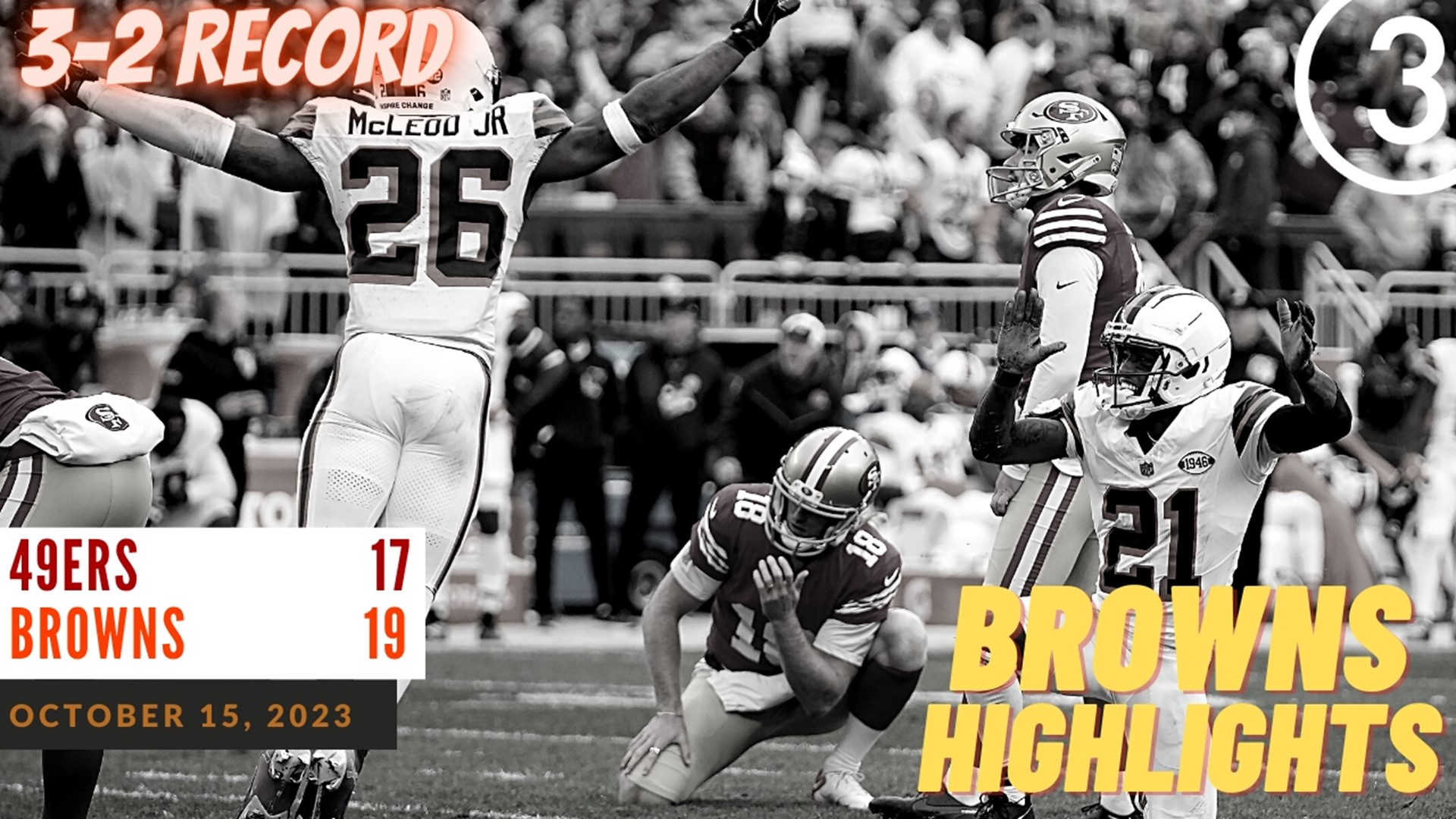 Without the services of Deshaun Watson or Joel Bitonio, Cleveland stunned the football world behind a stellar defensive effort to improve to 3-2 on the season.