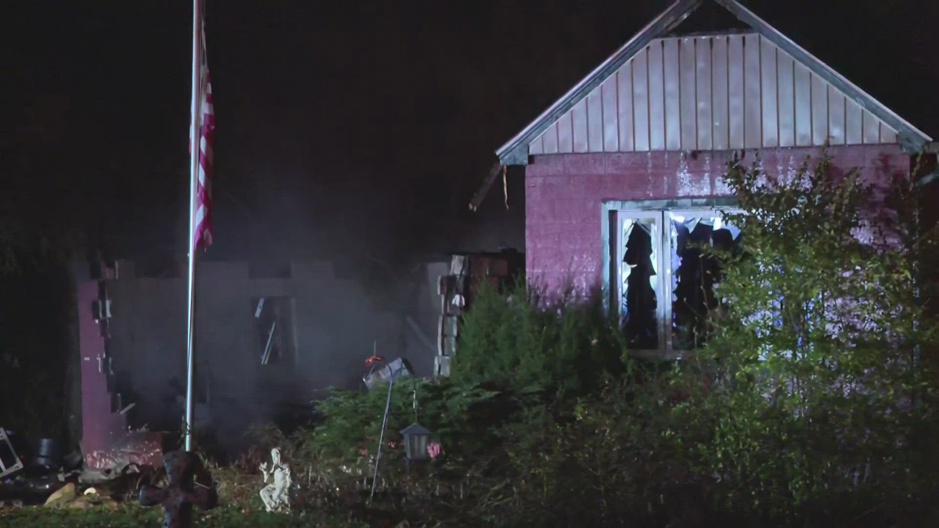 The flames broke out just after 1 a.m. on Taylor Wells Road. The fire chief told our crews that one person lived in the home and were able to get out and call 911.