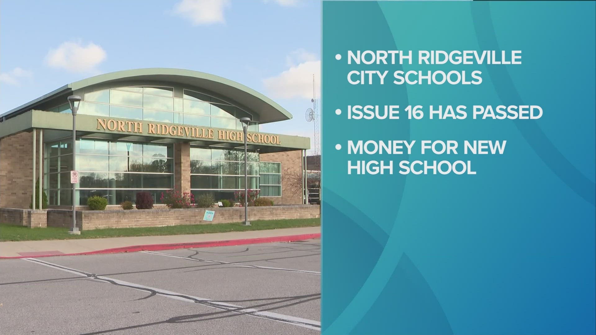 Notably, North Ridgeville voters approved Issue 16, which will raise $143 million for the construction of a new high school. The measure passed by just 228 votes.