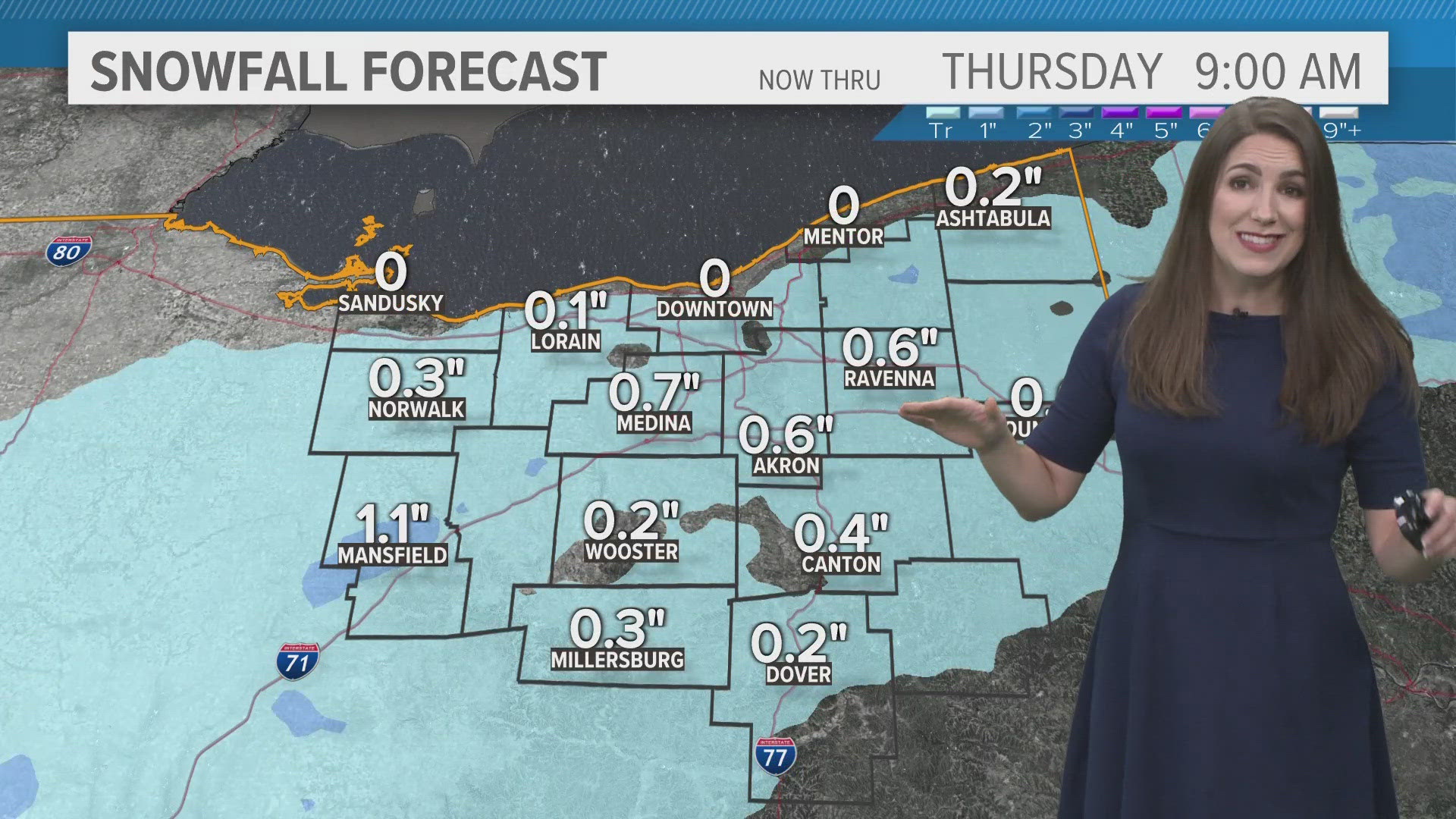 Rain/snow mix could impact traveling EARLY Thanksgiving morning.