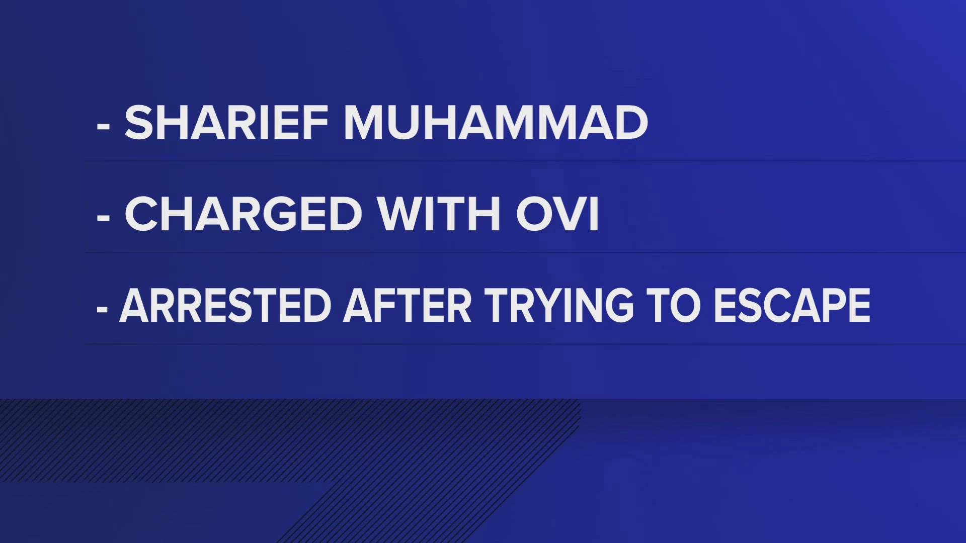 Sharief Muhammad denied having any firearms, but officers later found a loaded gun inside a backpack he had removed from the vehicle.