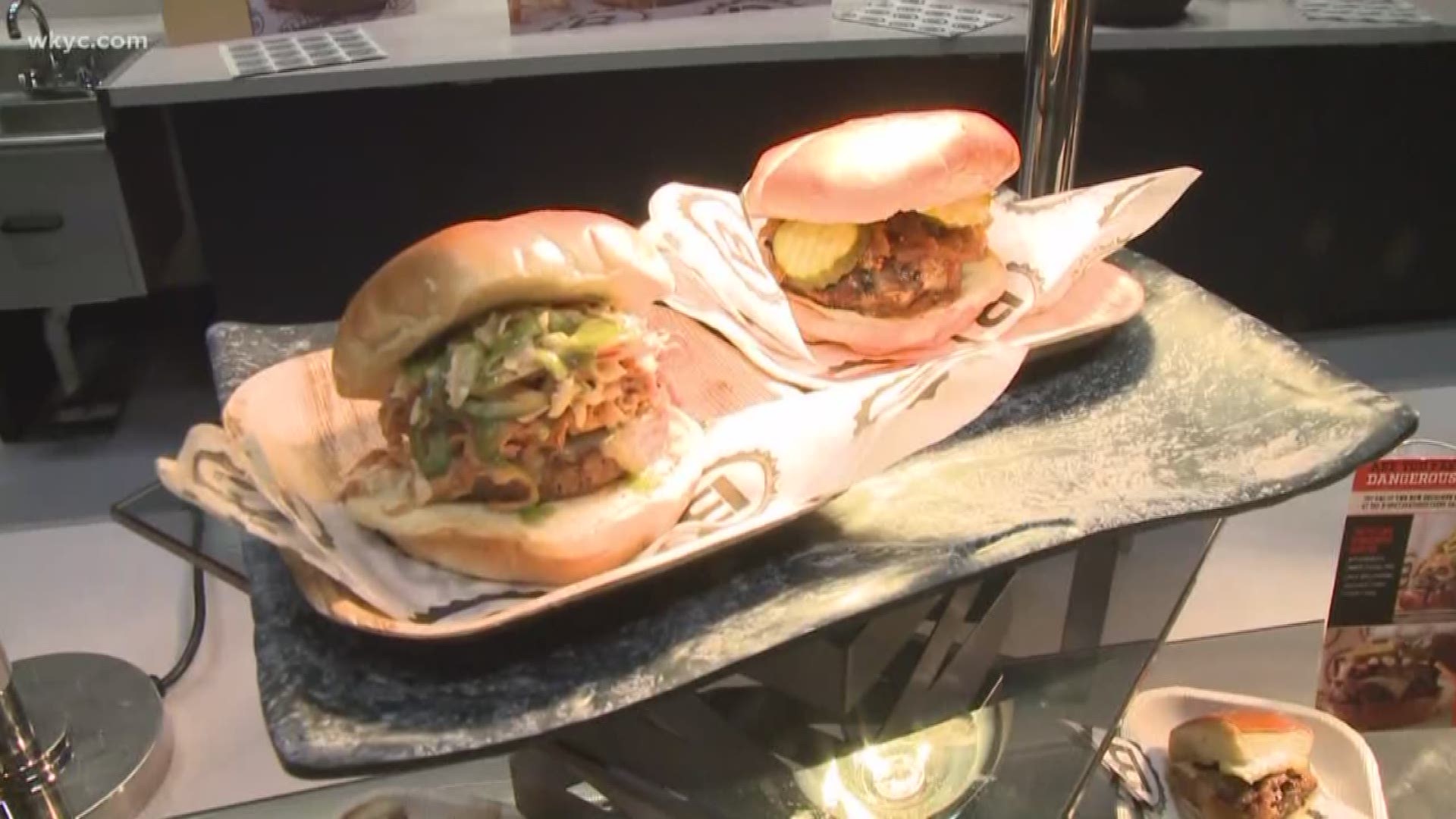 Sept. 6, 2019: Cleveland Browns fans definitely won't go hungry while watching the football games this year because there are plenty of new food options at FirstEnergy Stadium -- including Michael Symon's 'Feeling Dangerous' burger. We sent Austin Love to the stadium to see some of these eats.