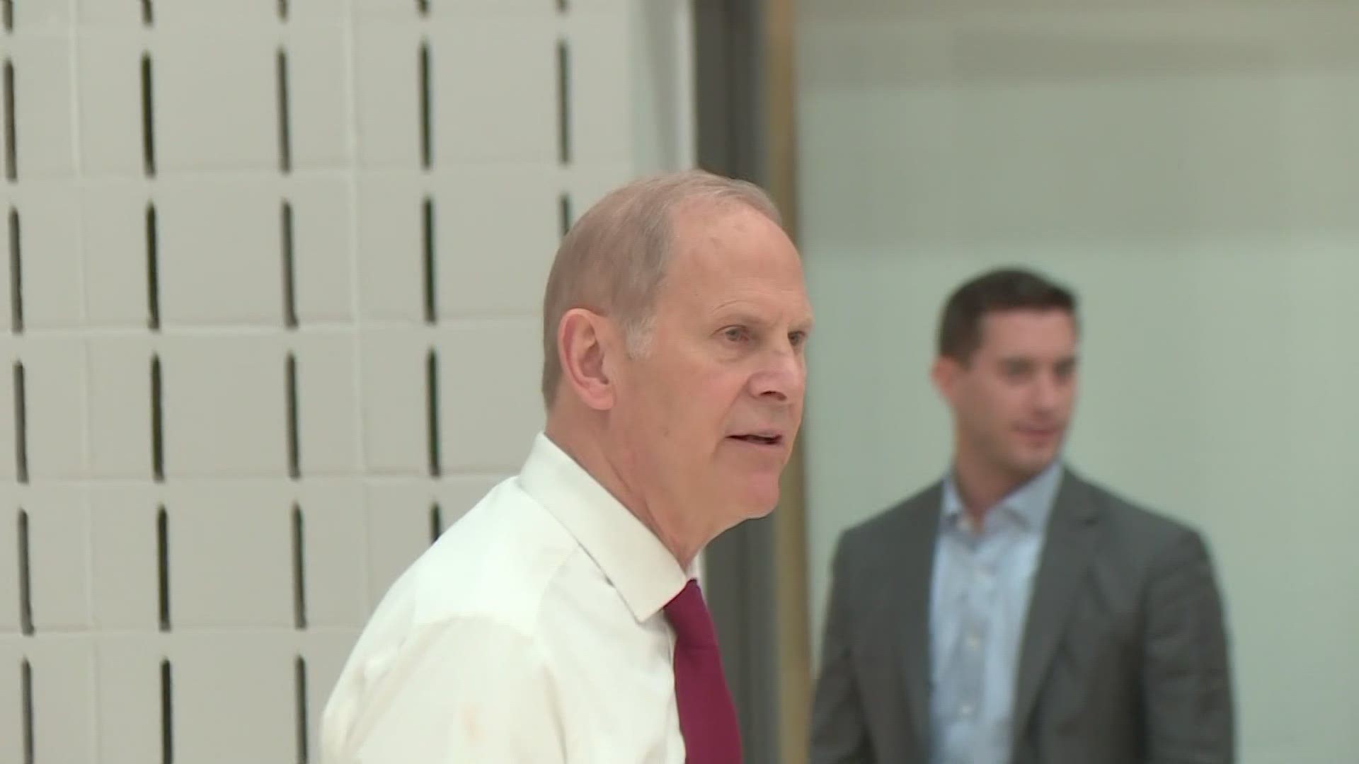 May 21, 2019: Ahead of the Cleveland Cavaliers officially announcing John Beilein as the team's new head coach, he was spotted on the practice court working with Larry Nance, Jr.