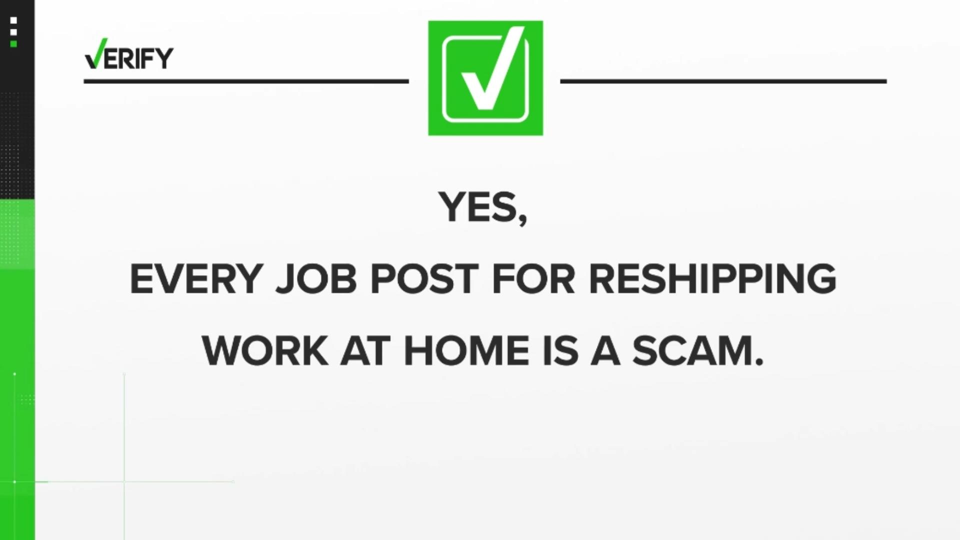 You're likely being asked to reship items paid for with stolen credit cards, which would be a felony.