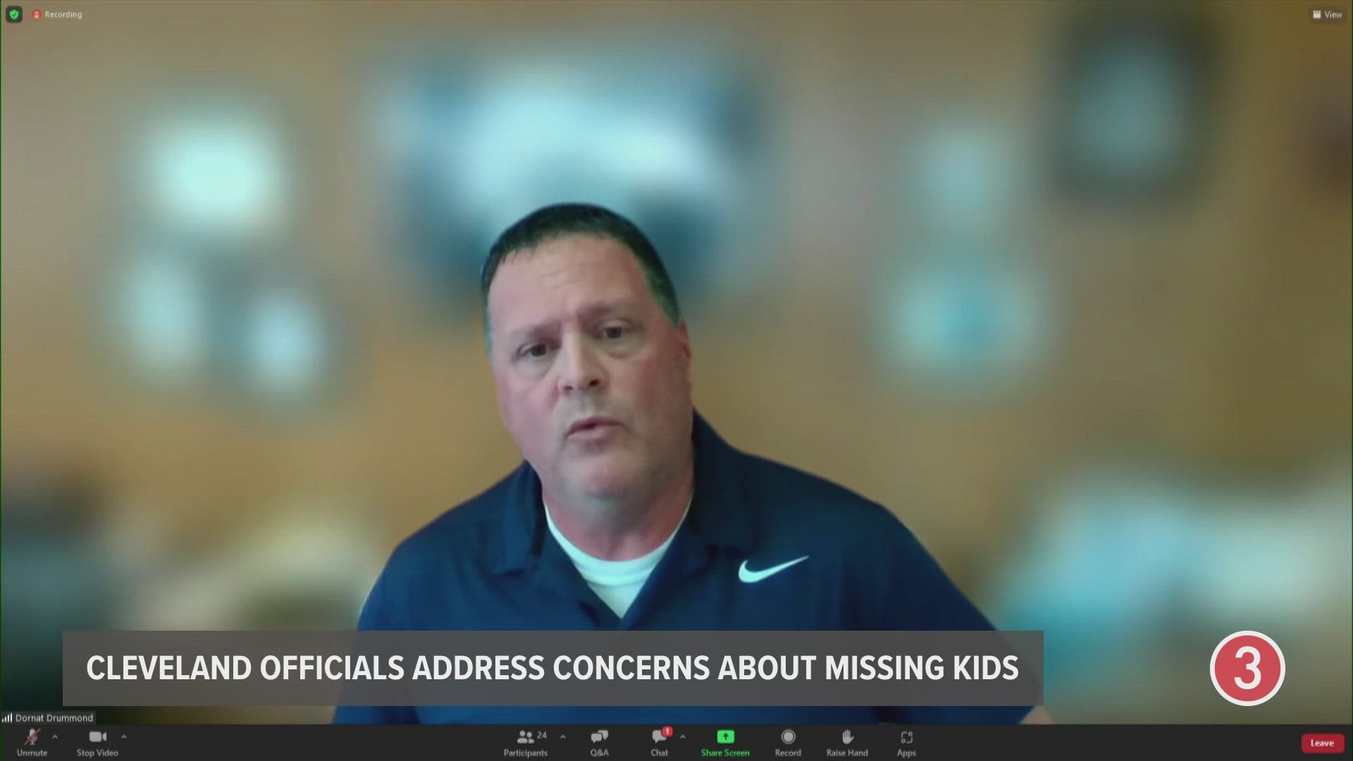 Officials from Cleveland, including Detective Kevin Callahan the Missing Persons Liaison of the Cleveland Division of Police addressed concerns about missing kids.