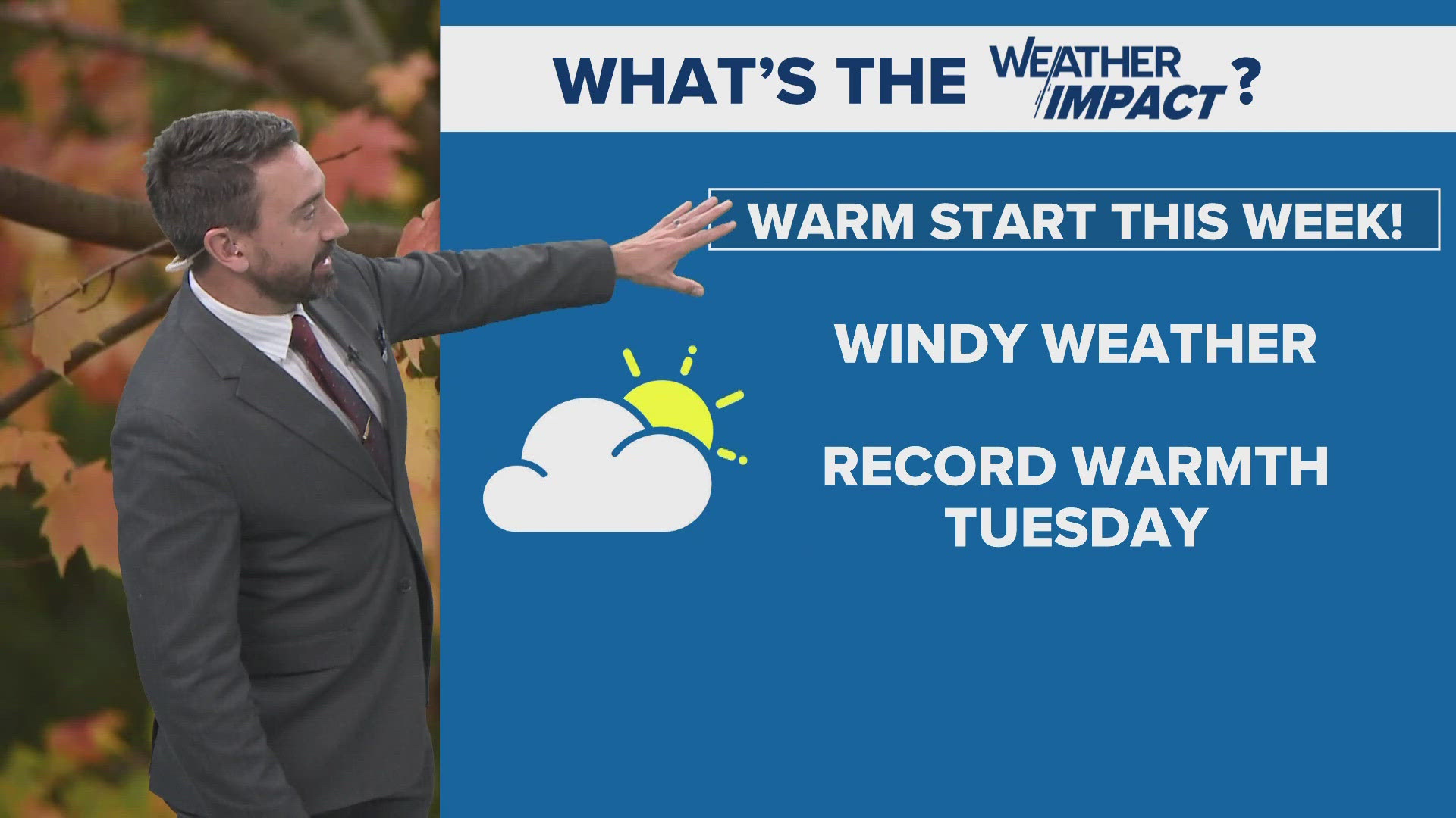 We have warm temps to start the work week. 3News' Matt Wintz has the hour-by-hour details in his morning weather forecast for Monday, November 4, 2024.