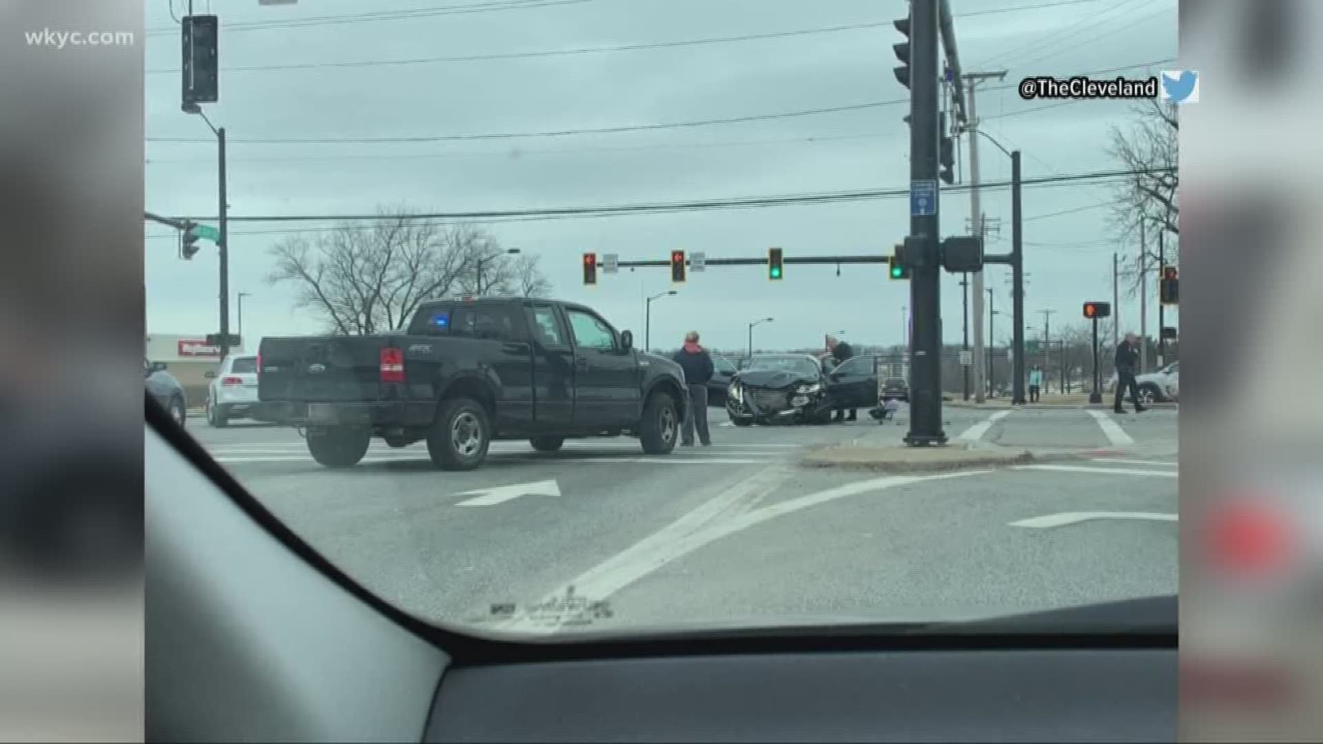 The incident occurred at the intersection of Detroit and Crocker Roads.