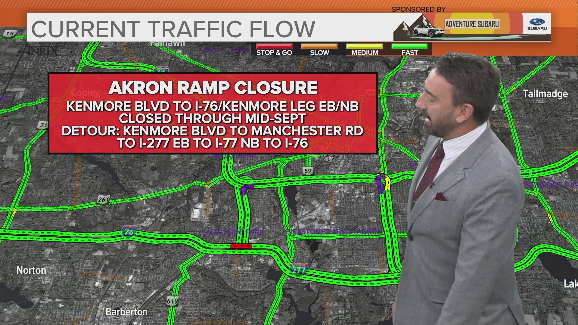 There are some new traffic impacts for drivers who use I-277 and the I-76/Kenmore Leg in Akron as the Ohio Department of Transportation lists new closures.