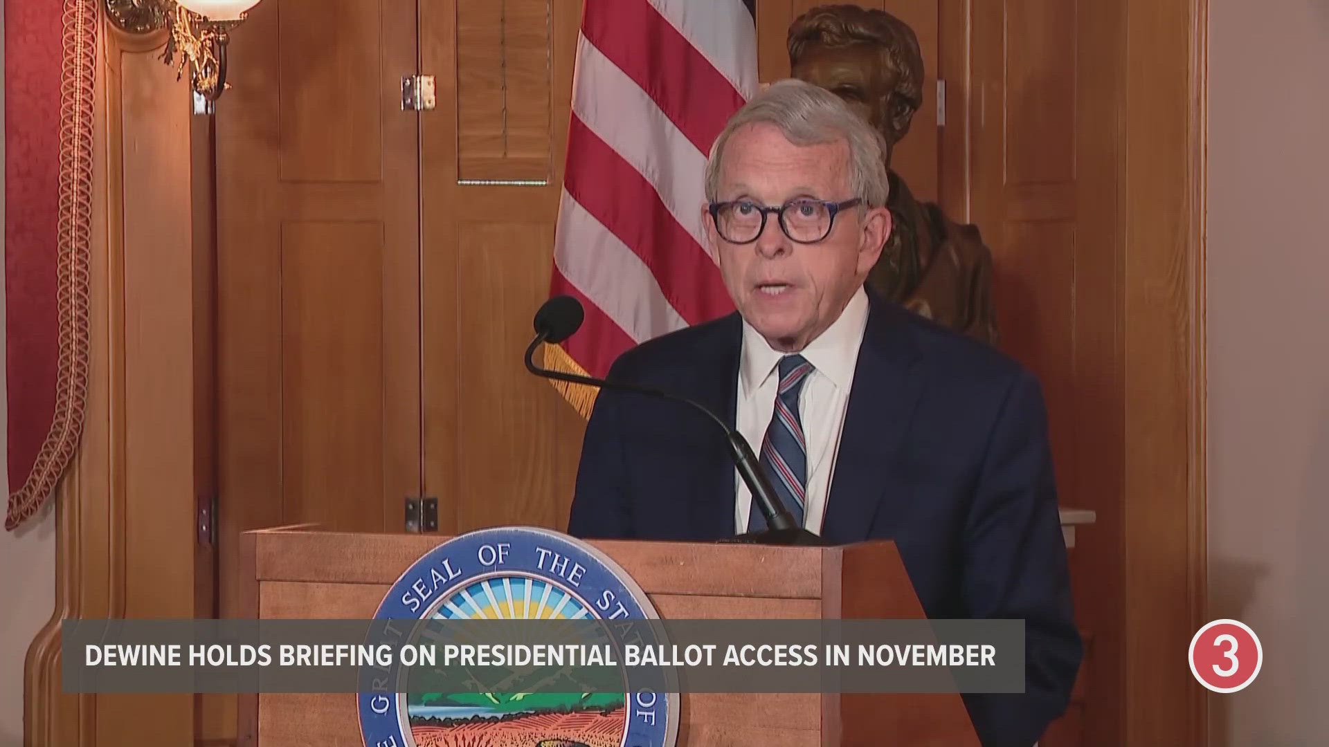 DeWine's press conference comes amid uncertainty as to the status of President Joe Biden on this November's Ohio election ballot.
