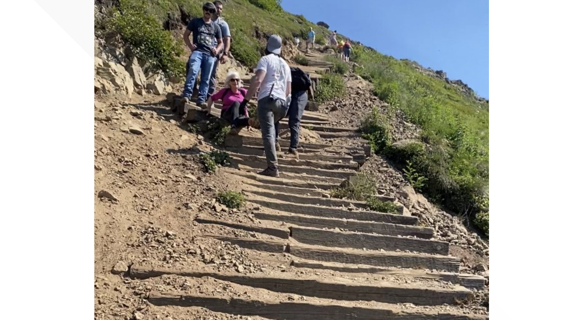 "These four guys on vacation from Mentor, Ohio were the angels Jesus sent to rescue me," the Tennessee woman wrote in an email to their fire chief.