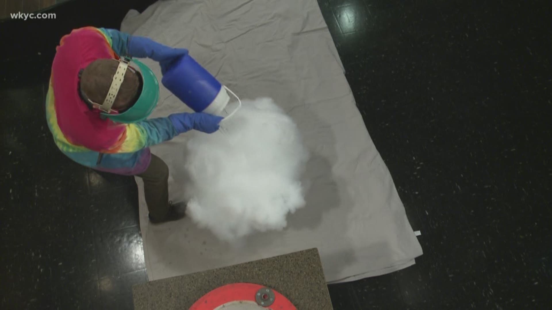 During Friday's Donovan Live, Mike Polk Jr. learned how clouds are formed with Betsy Kling and Robyn Kaltenbach from the Great Lakes Science Center