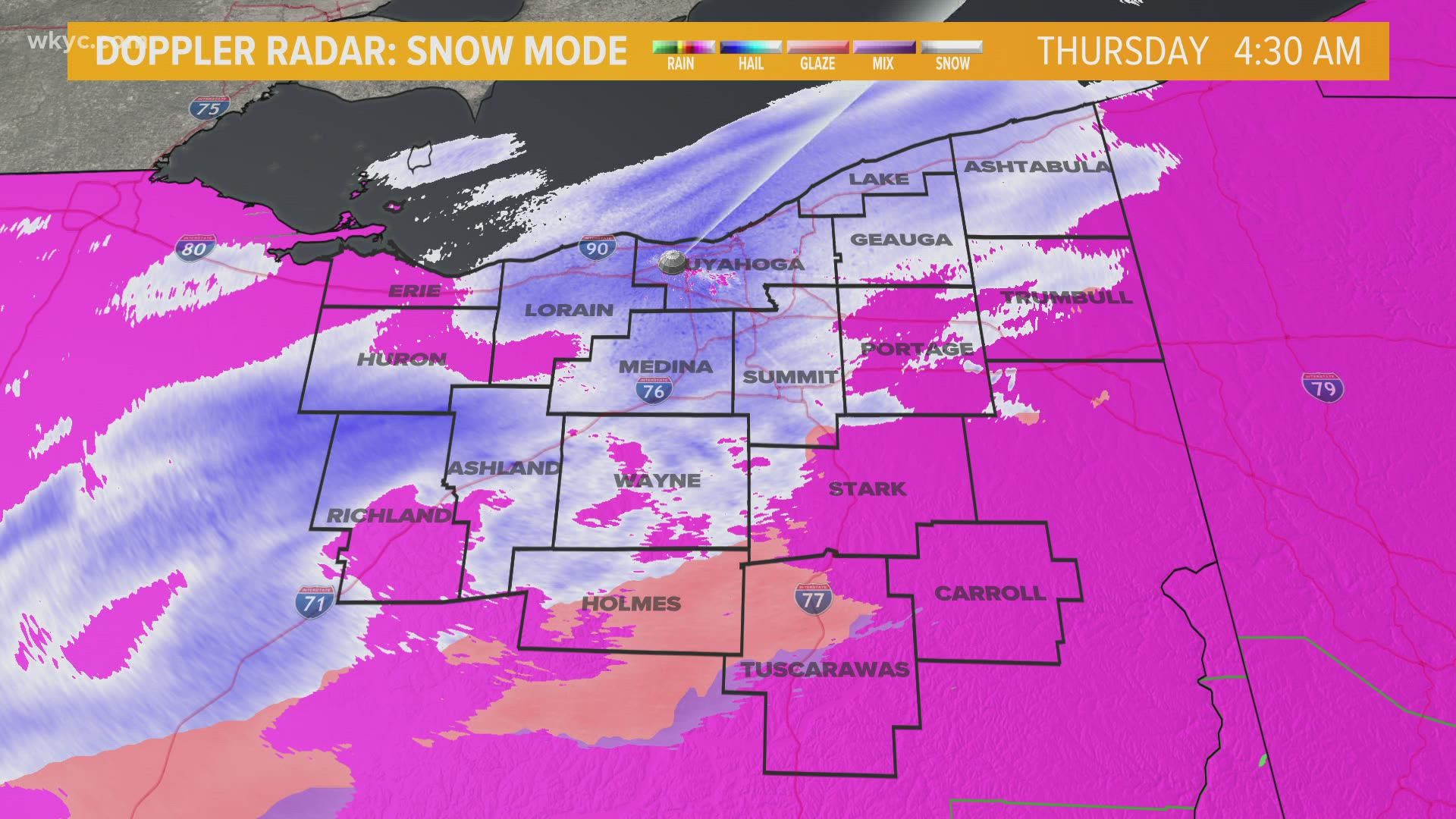 Snow has been accumulating throughout the evening, and the worst is yet to come.