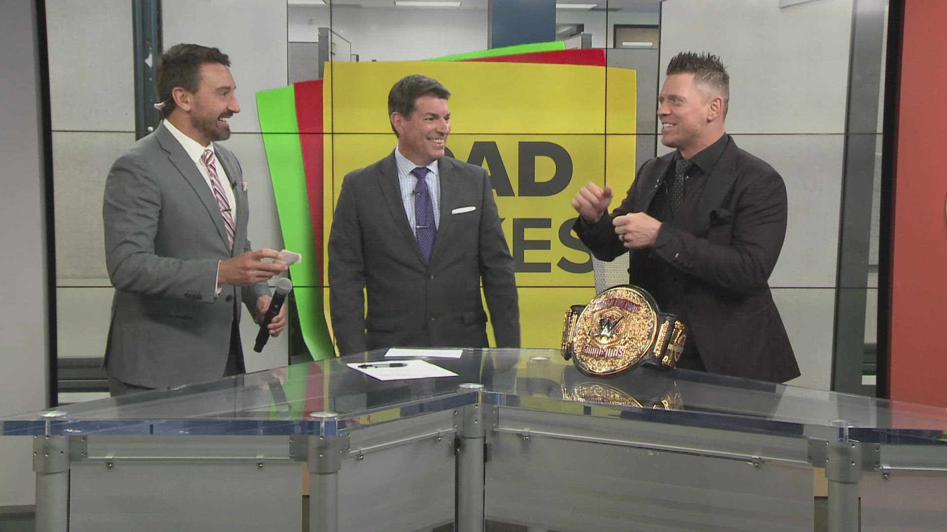 WWE star Mike "The Miz" Mizanin served as a special guest in today's edition of dad jokes with Matt Wintz and Dave Chudowsky at WKYC in Cleveland.