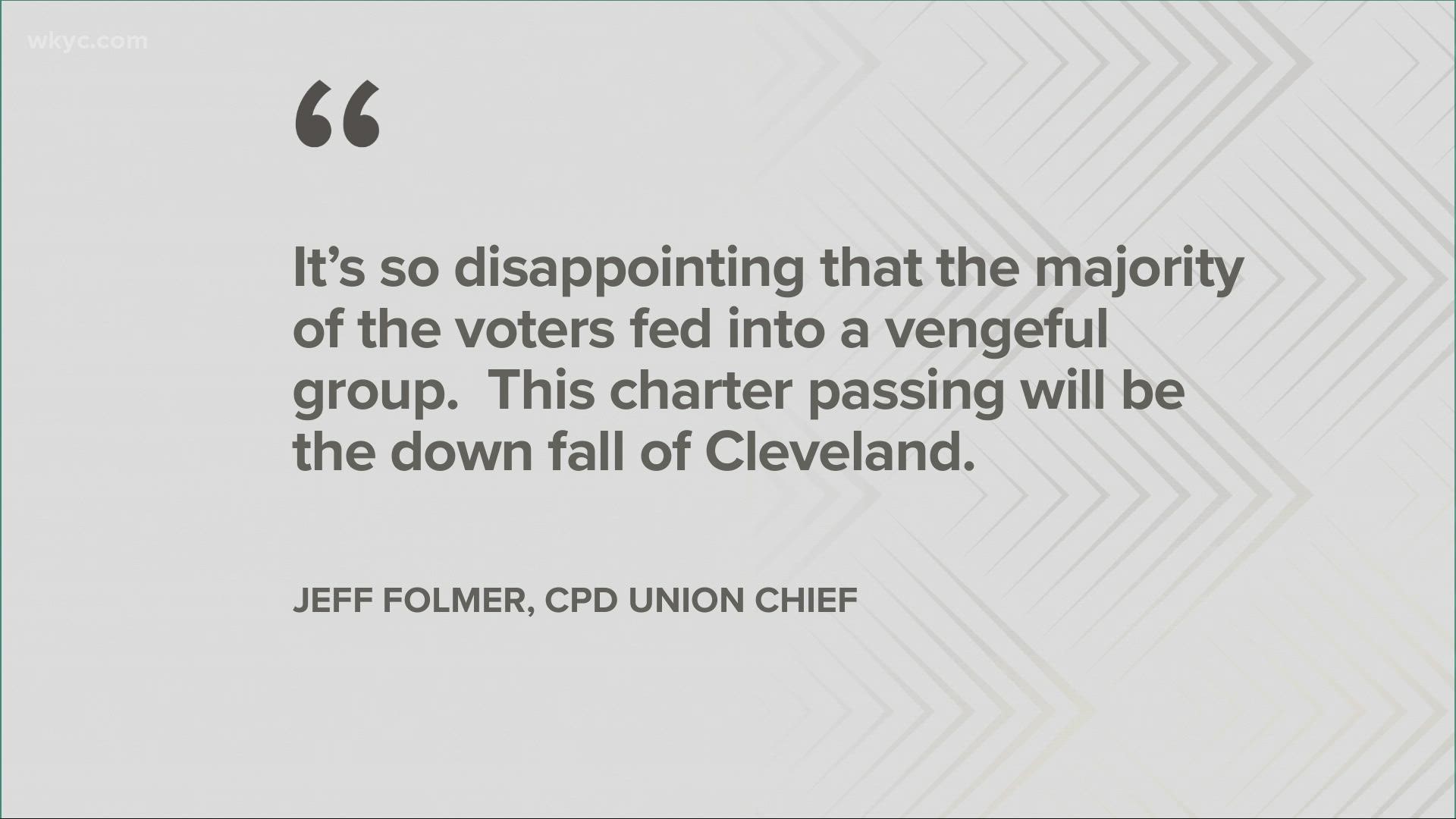 The charter amendment creates a special commission of Cleveland residents that would investigate police misconduct.