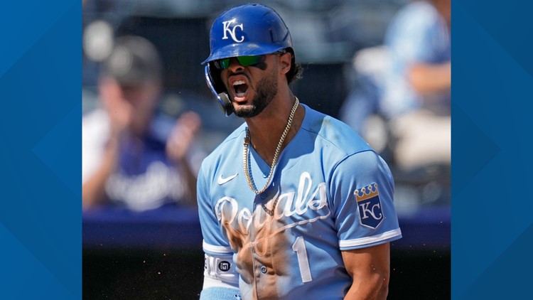 Freddy Fermin and Kyle Isbel of the Kansas City Royals celebrate News  Photo - Getty Images