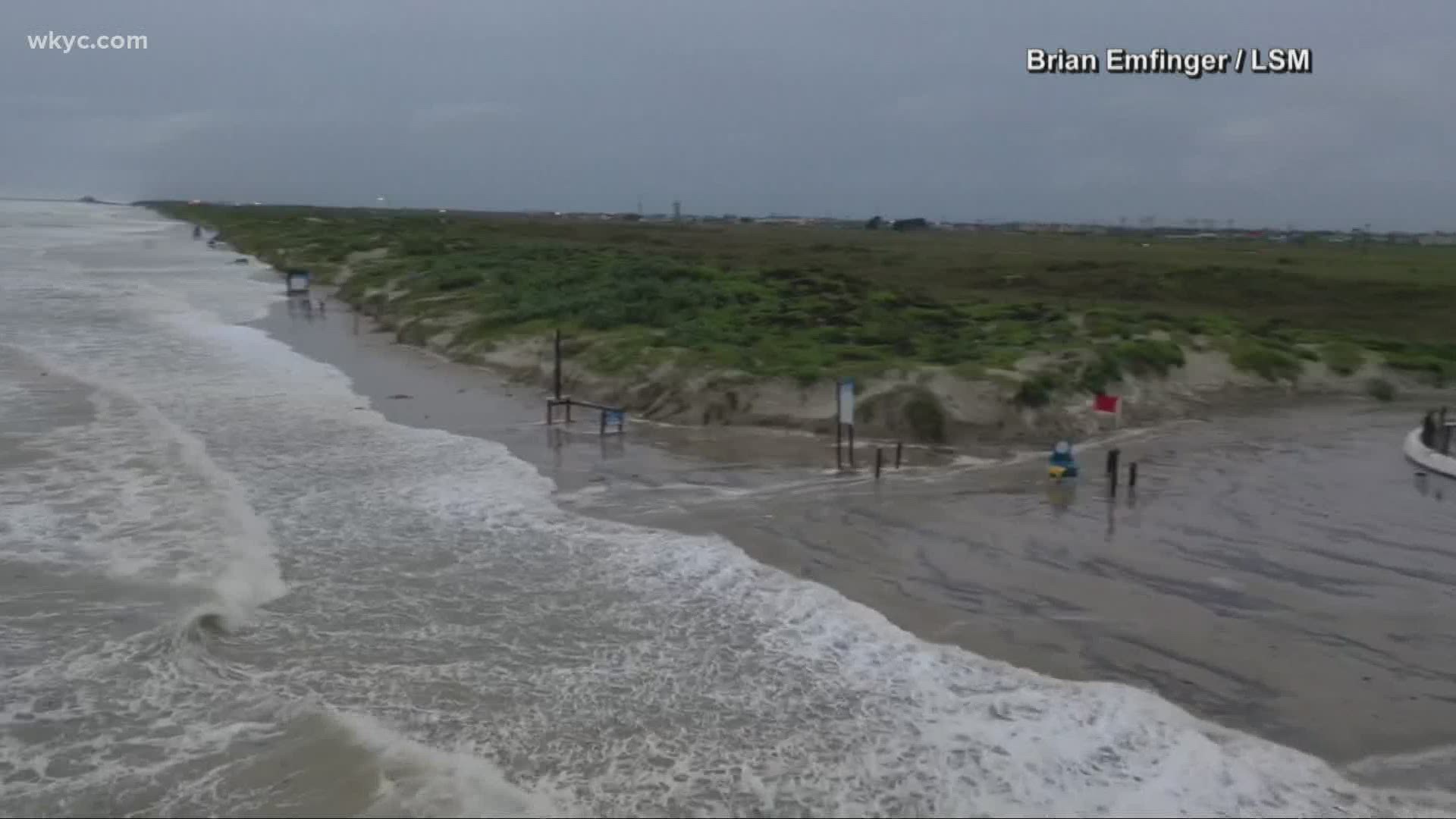 Check out this video from South Padre Island, Texas, near where Hurricane Hanna made landfall.  The Category 1 storm whipped up waves & caused several feet of surge.