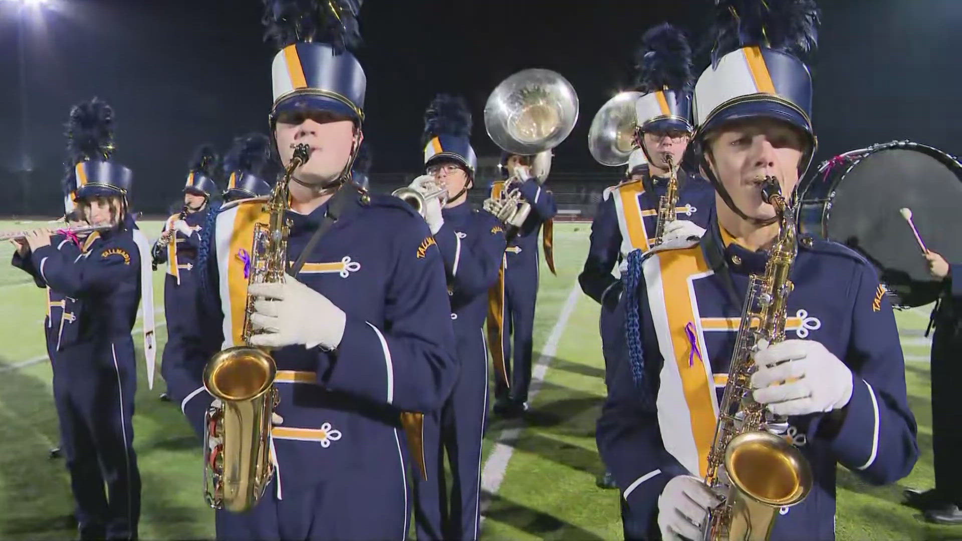 Here's a moment with the Tallmadge High School marching band from Friday Football Fever on WKYC.