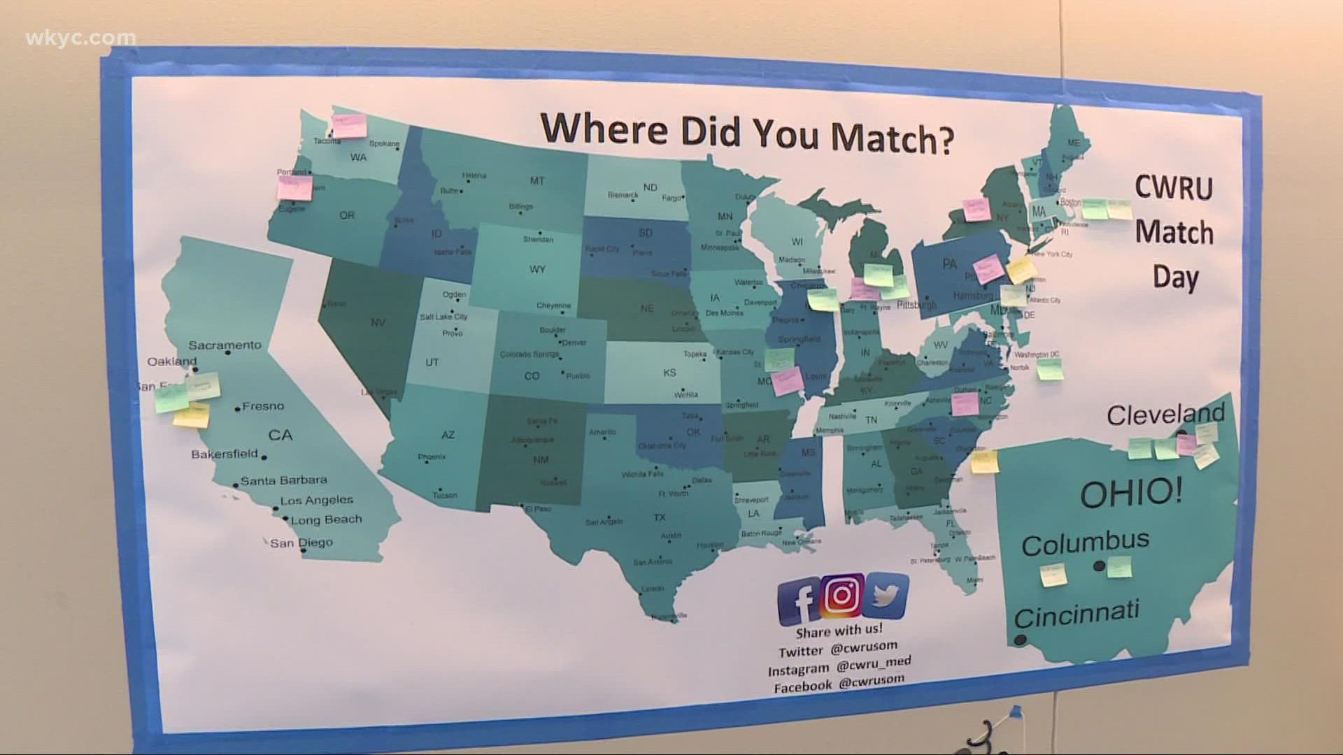 Medical students at CWRU found out where they are headed for residency training on Friday. It's one of the most important moments in a doctor's career.