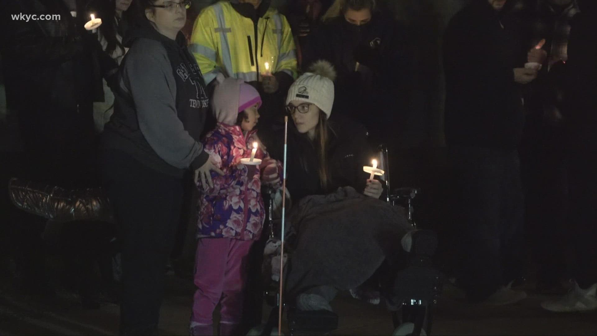The Brook Park community braved the cold and came together Saturday night. A vigil was held for the infant girl who was recently shot and killed in a murder-suicide.