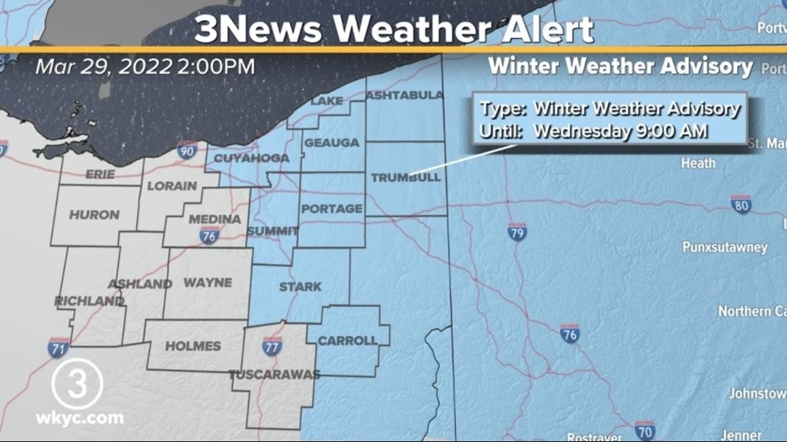Winter Weather Advisory for some NE Ohio counties on Wednesday | wkyc.com