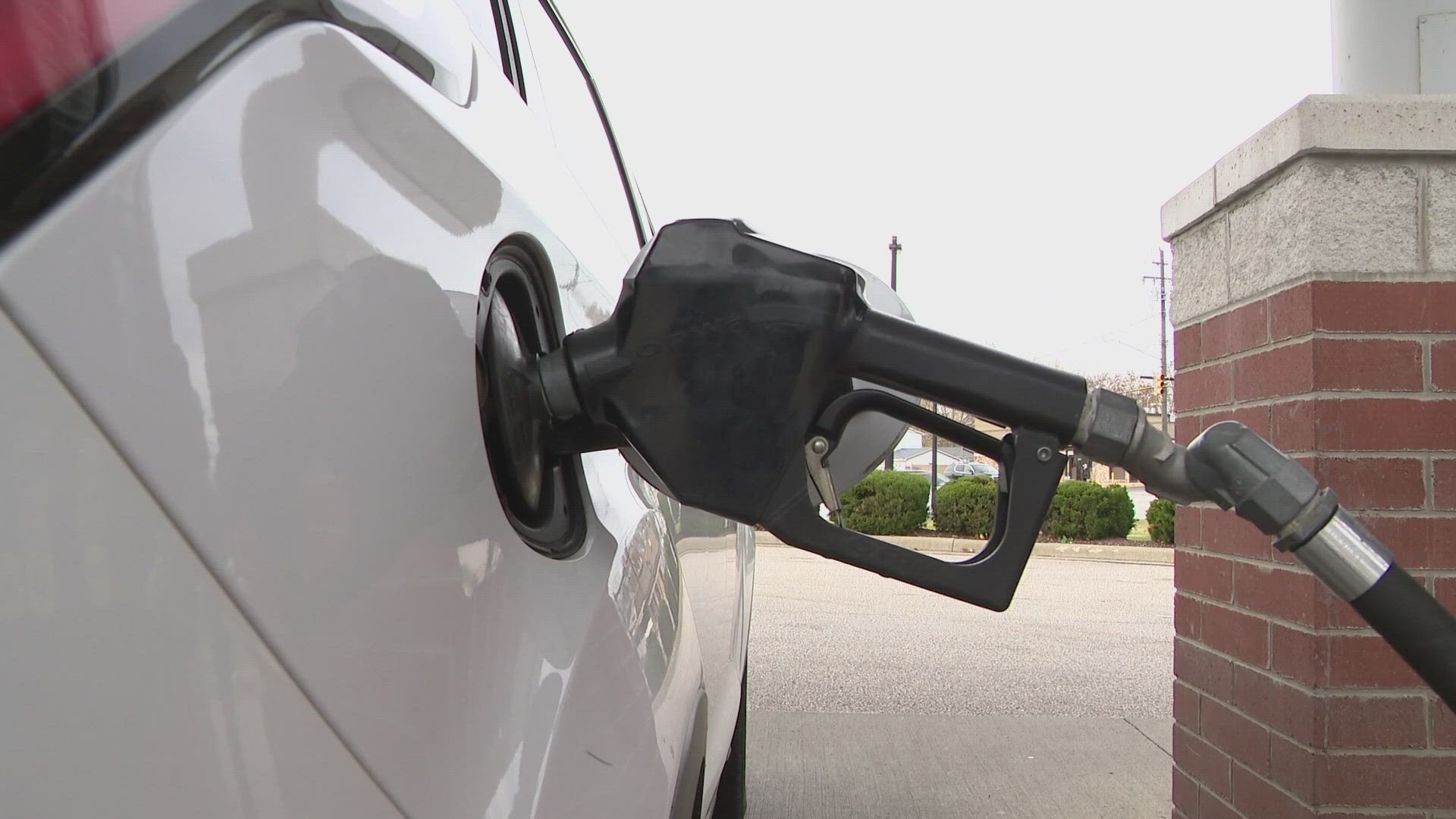 GasBuddy says the average price in Akron now stands at $3.14 per gallon, while Cleveland is listed at $3.23.