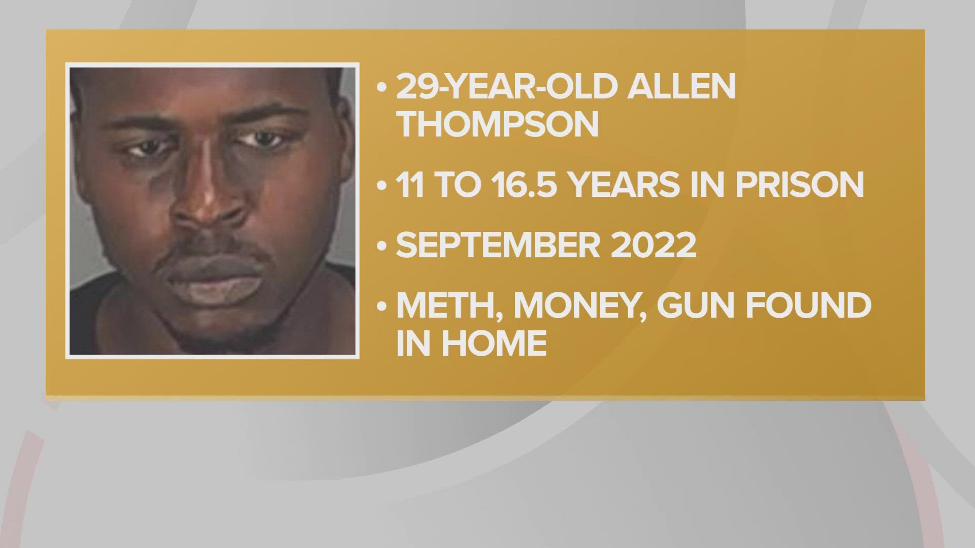 A jury convicted 29-year-old Allen Thompson of multiple charges Thursday that require him to spend more than a decade behind bars.