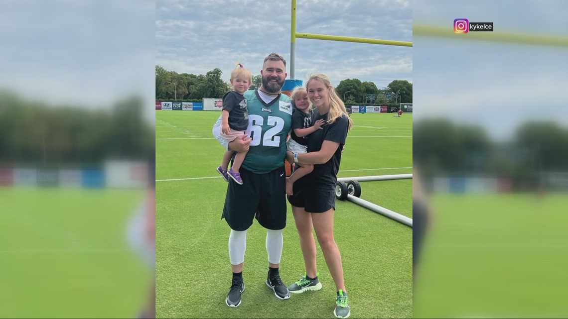 Philadelphia Eagles player Jason Kelce says pregnant wife Kylie will bring  her OB-GYN to the Super Bowl - CBS News