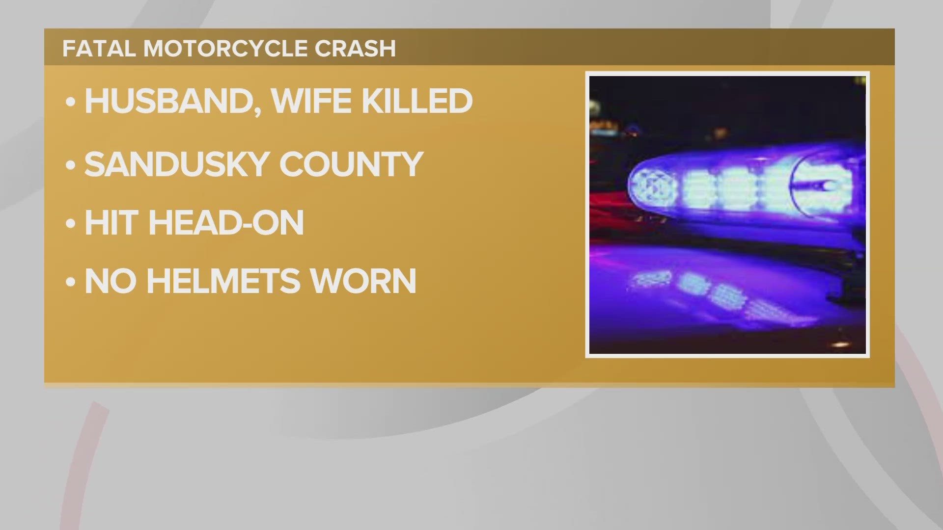 The Ohio State Highway Patrol is investigating after a man and woman were killed in a head-on motorcycle crash on Saturday.