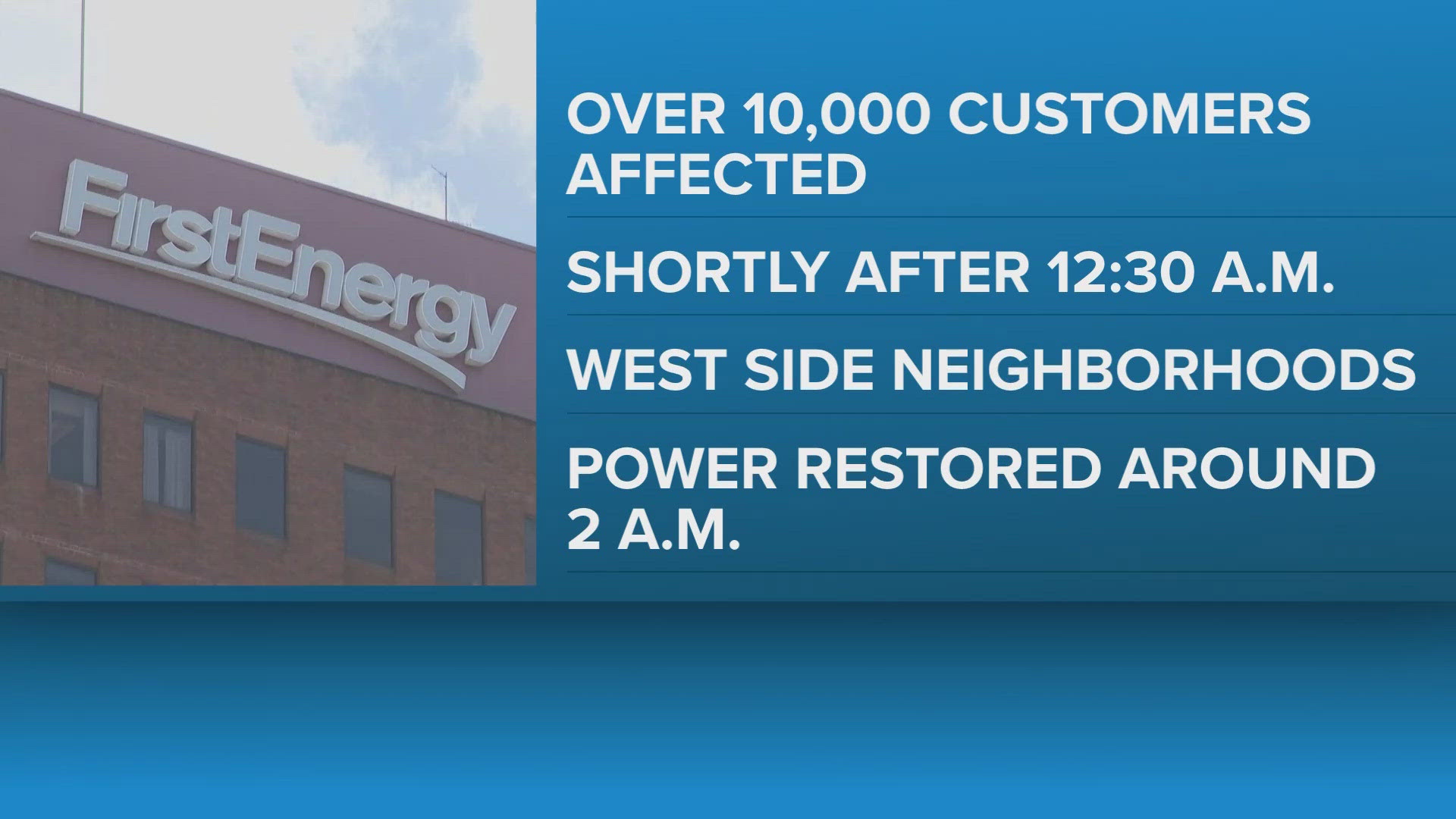 Power restored after more than 10,000 FirstEnergy customers were ...