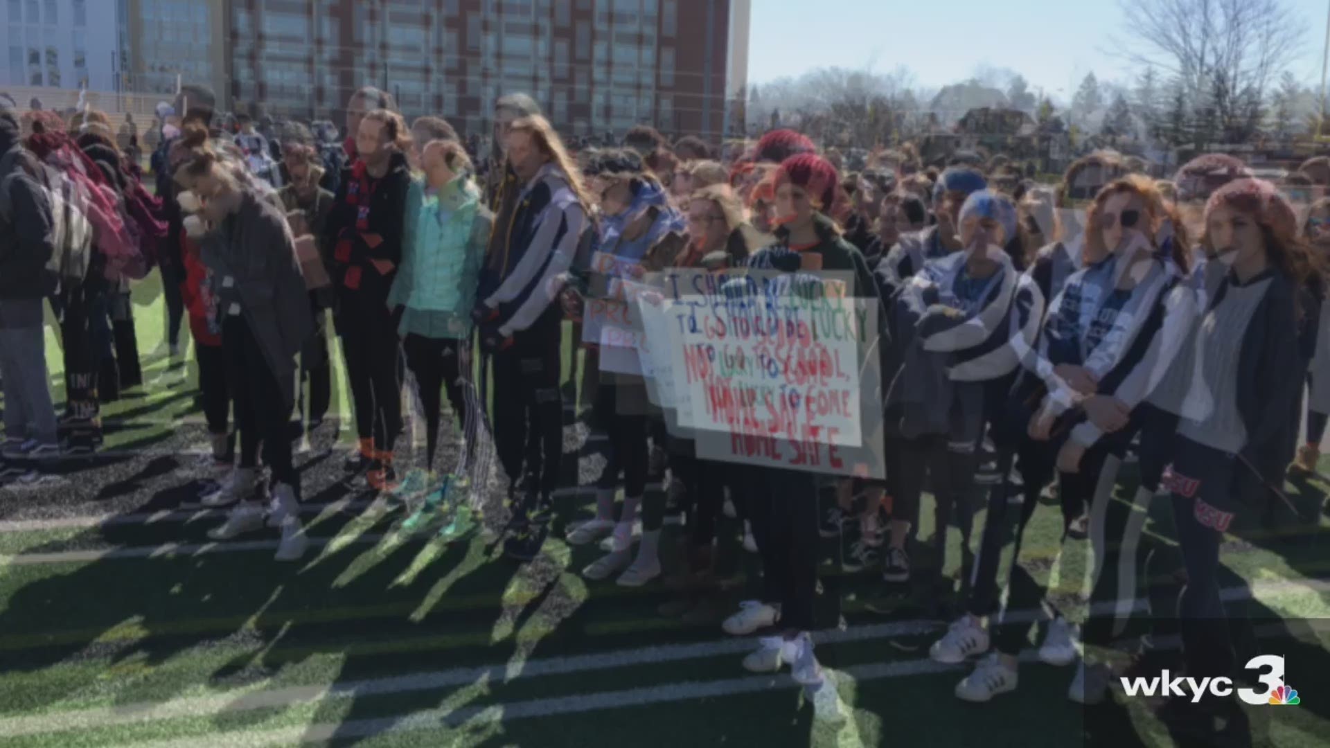 April 20, 2018: Students at Cleveland Heights High School were among thousands nationwide participating in another walkout to push for gun control.