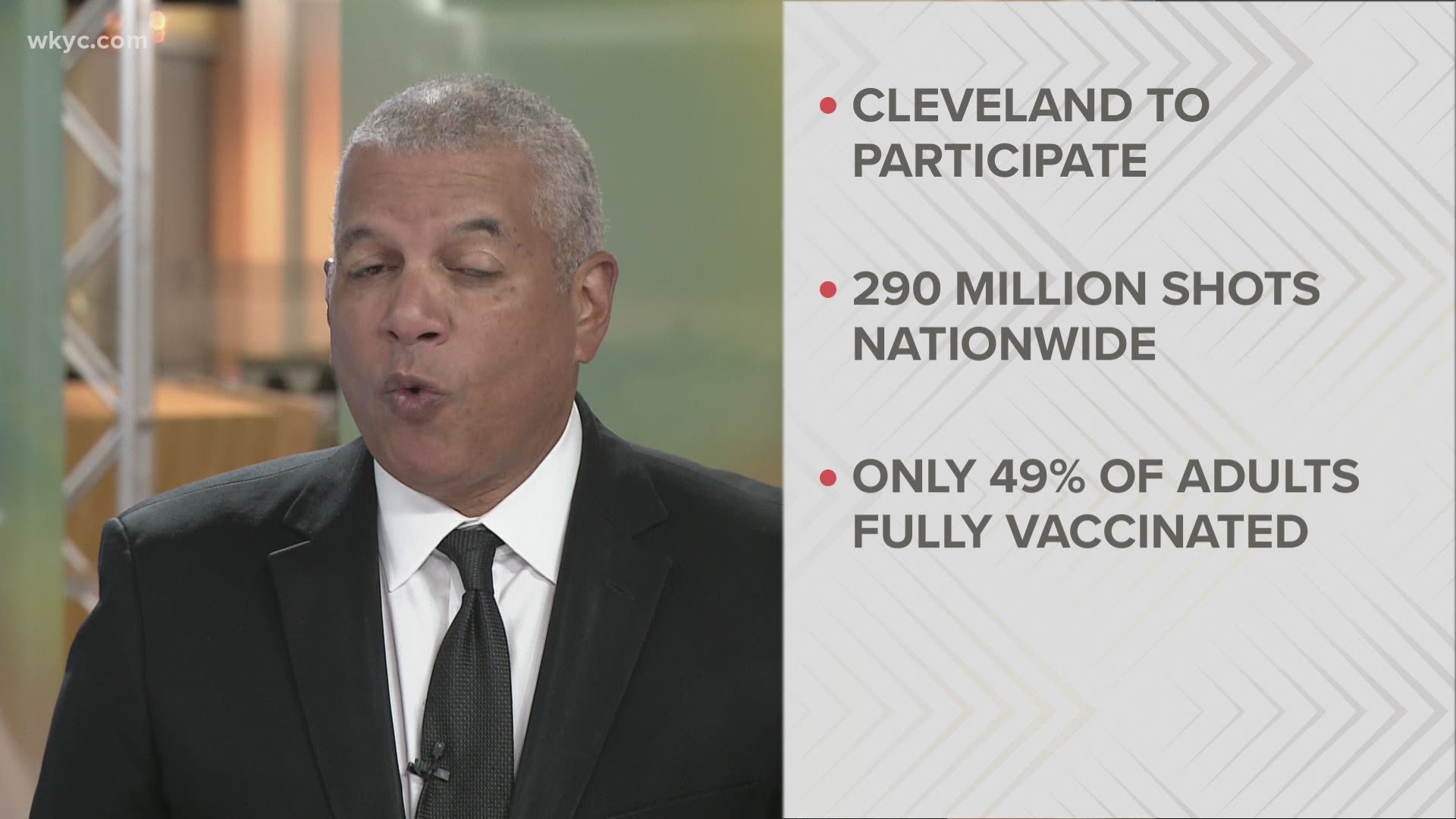 Cleveland Mayor Frank Jackson is helping President Biden step up his effort to vaccinate more Americans. Only 49% of Clevelanders have received a COVID-19 vaccine.