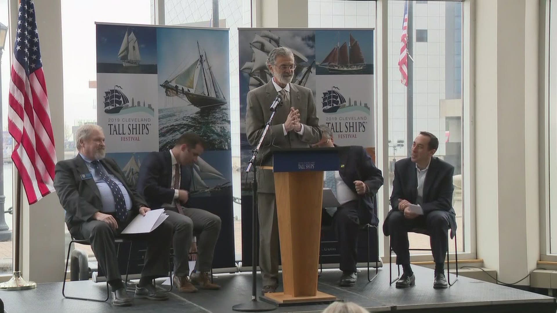 Cleveland Mayor Frank Jackson discusses when the Tall Ships will come to Cleveland next July.