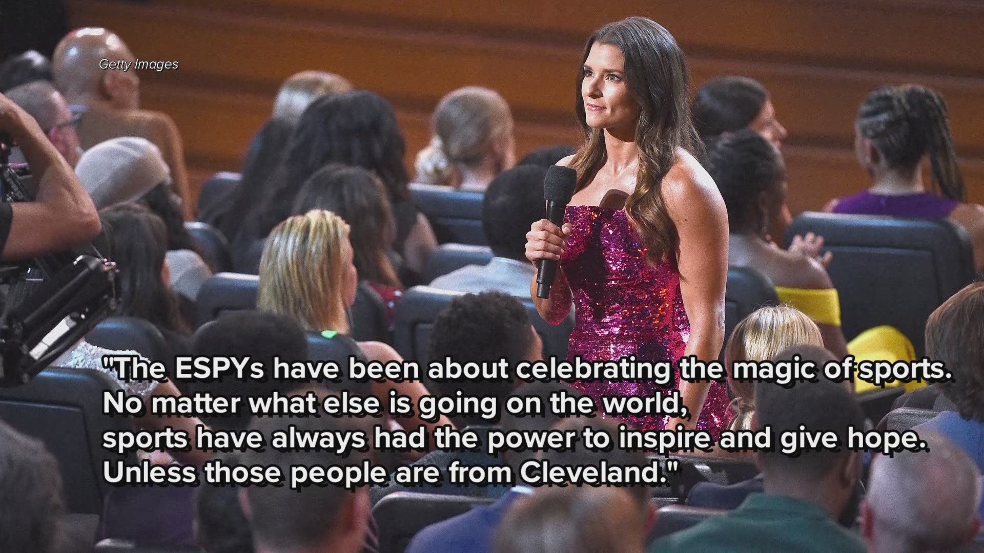 Danica Patrick takes cheap shot at Cleveland in ESPYs monologue