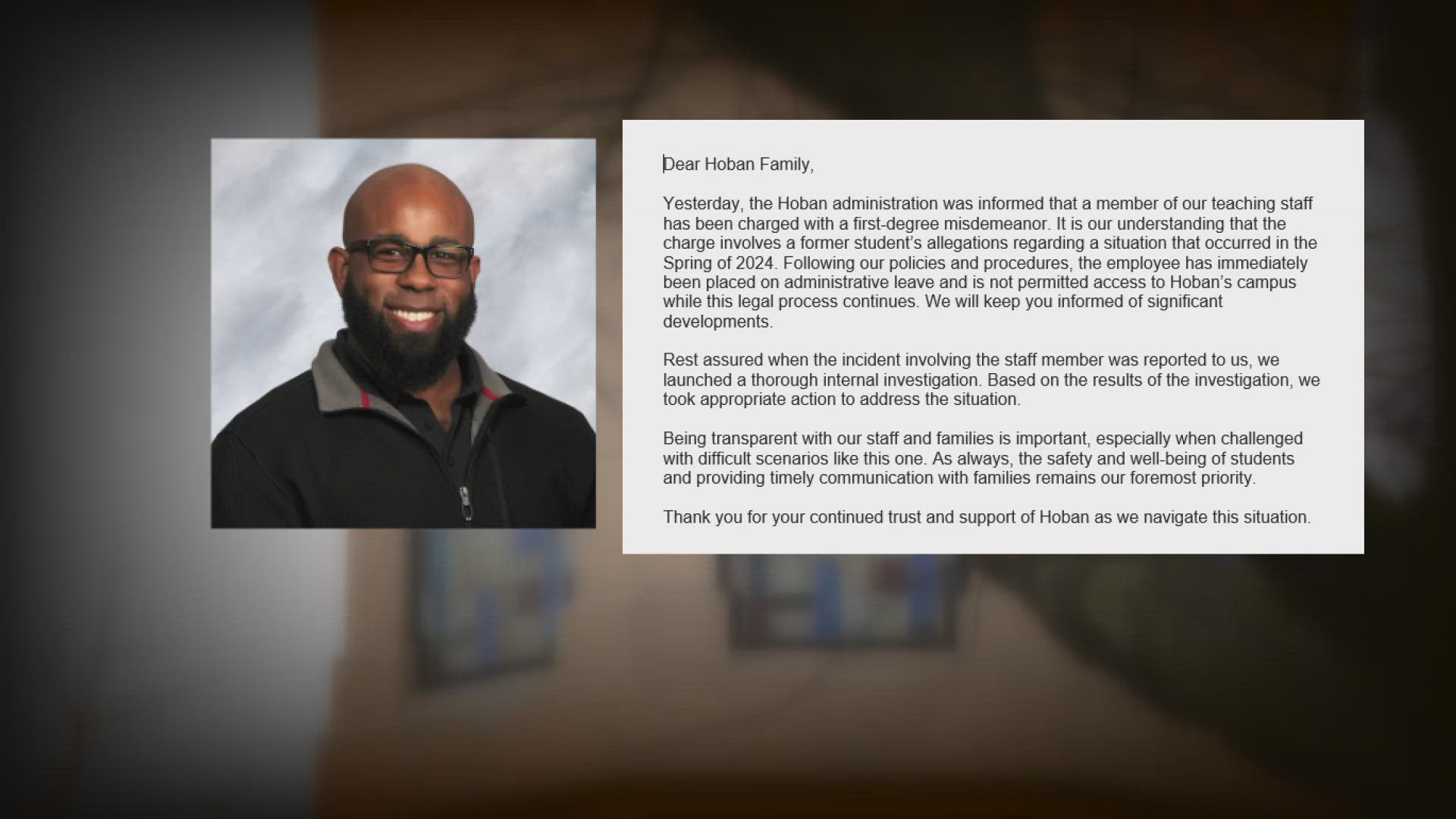 According to Summit County court records, the alleged incident occurred at Hoban High School on March 24, 2024.
