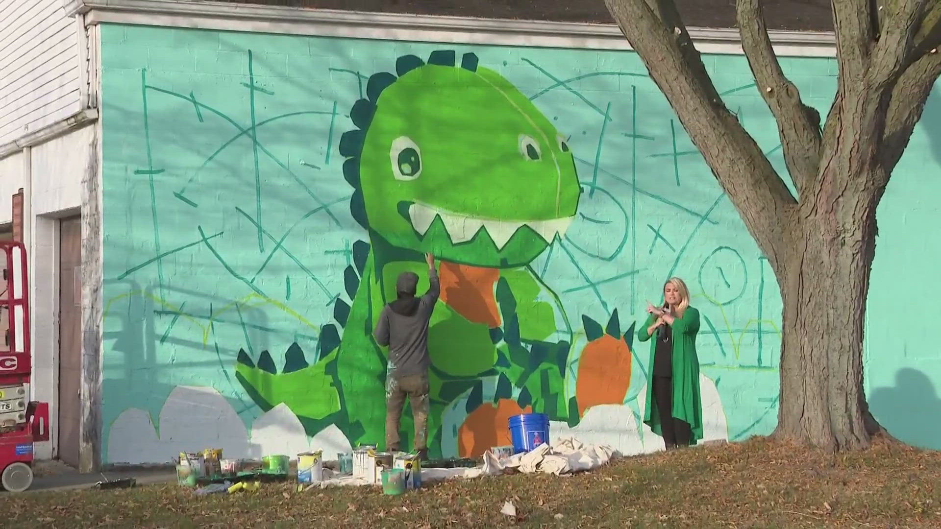 Arlin Graff paints murals all over the world, but the one he did in North Olmsted is one of the most meaningful of his career.