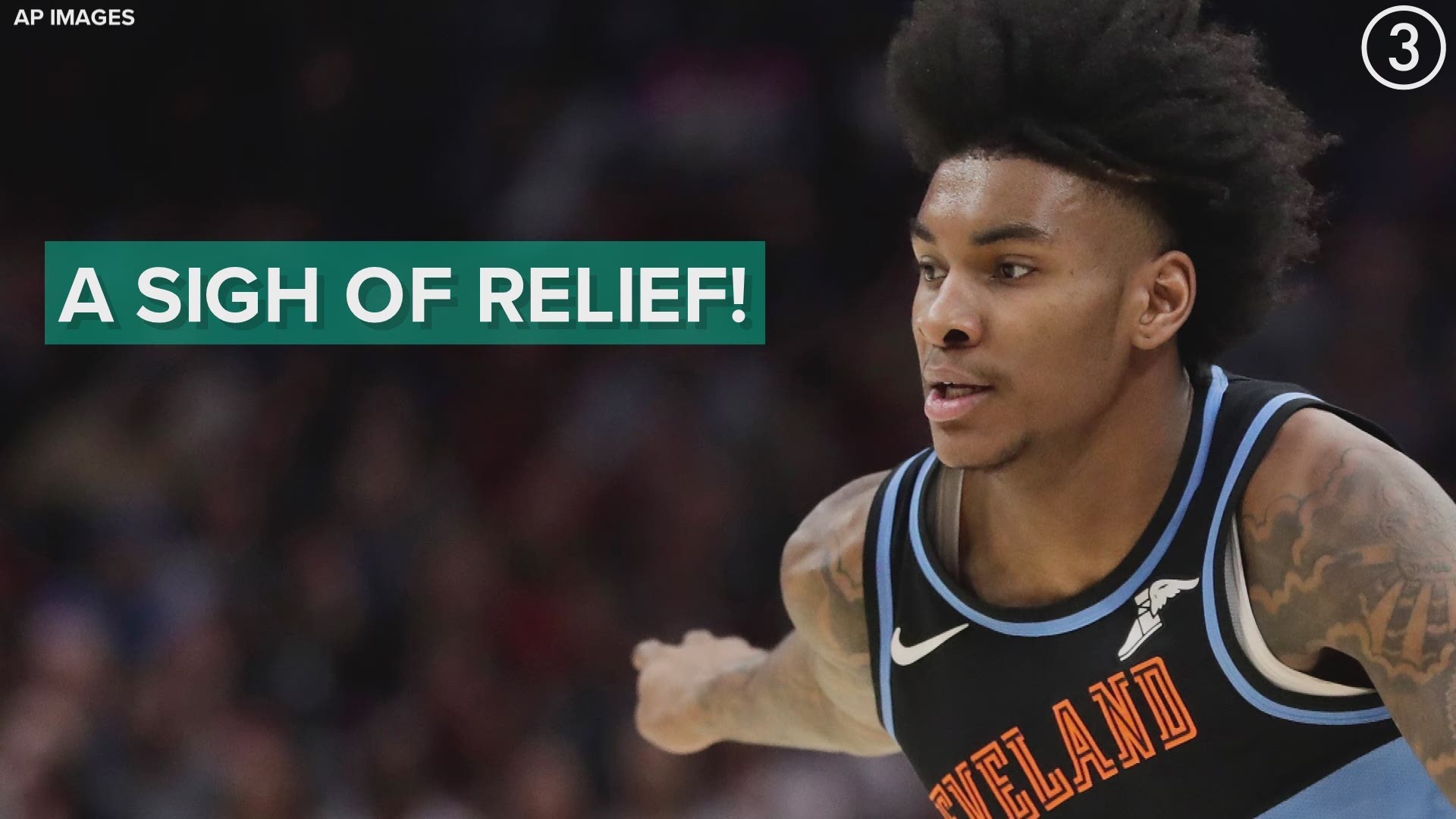 A sigh of relief!  The Cleveland Cavaliers announced Monday that guard Kevin Porter Jr. has suffered a left knee sprain and will re-evaluated in two weeks.