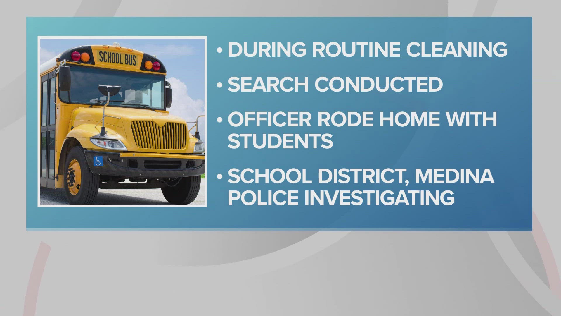 Medina Superintendent Aaron Sable said the bullet was discovered by the bus driver 'during routine cleaning.' Police are 'actively involved' in the investigation.