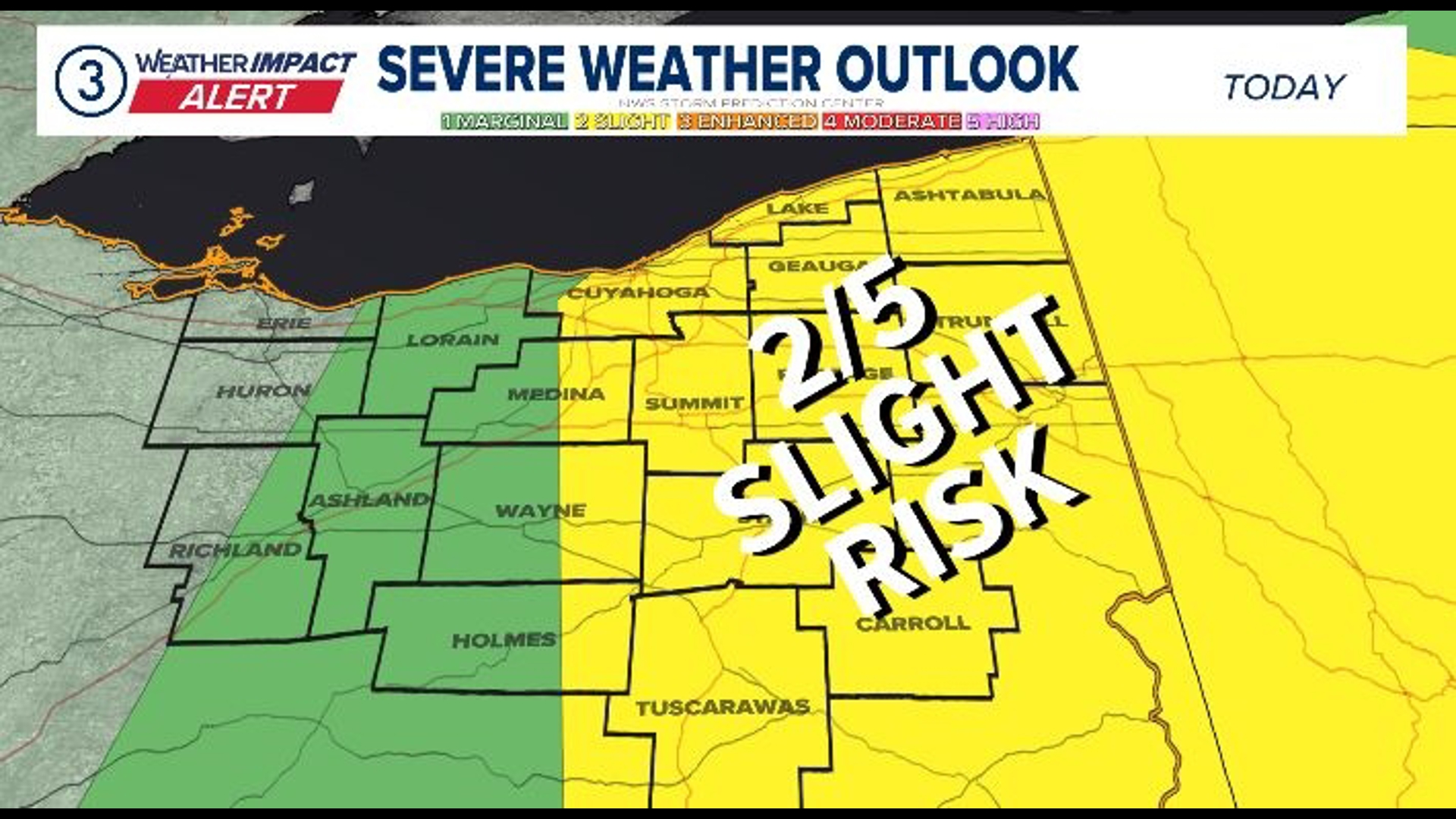 Weather Impact Alert in Northeast Ohio: Storms and gusty winds this ...