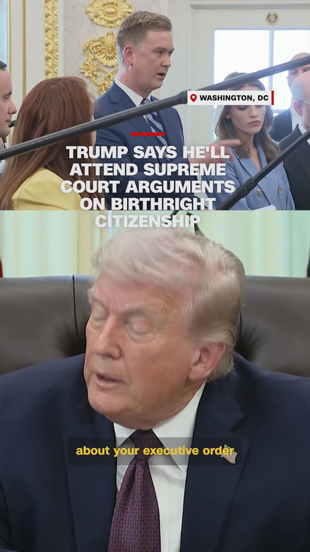 Trump says he'll attend Supreme Court arguments on birthright ...