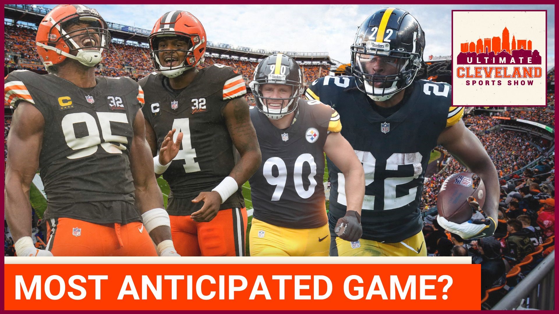 Where does the Browns vs. Steelers game this coming Sunday rank in anticipation?