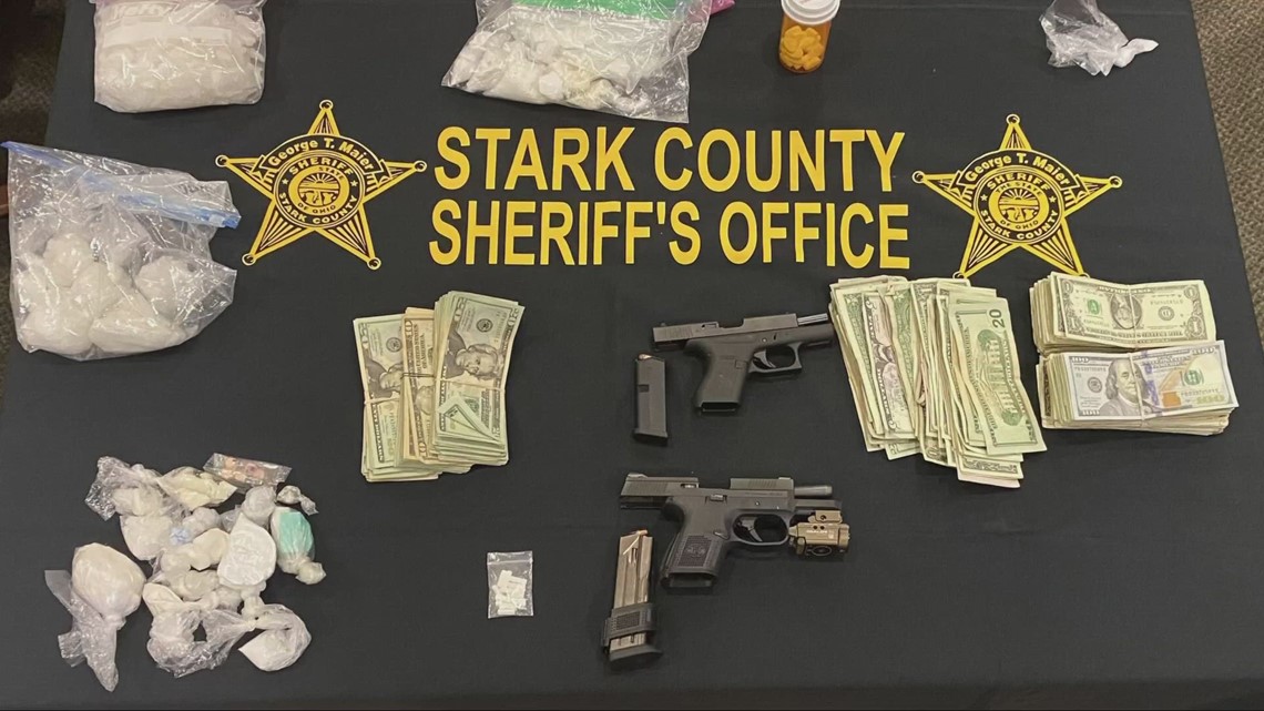 Officers seize guns, pound of meth in Canton drug bust