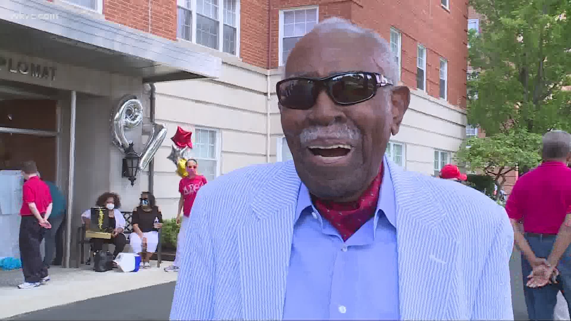 The big socially distant bash was for a 97 year old Cleveland man. But it's what this veteran has done in his almost century of living - that may have you - celebra