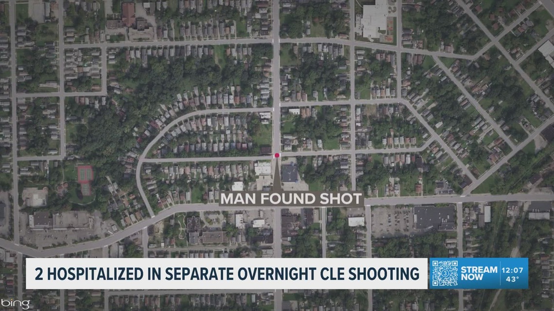 2 people hospitalized after separate overnight shootings in Cleveland ...