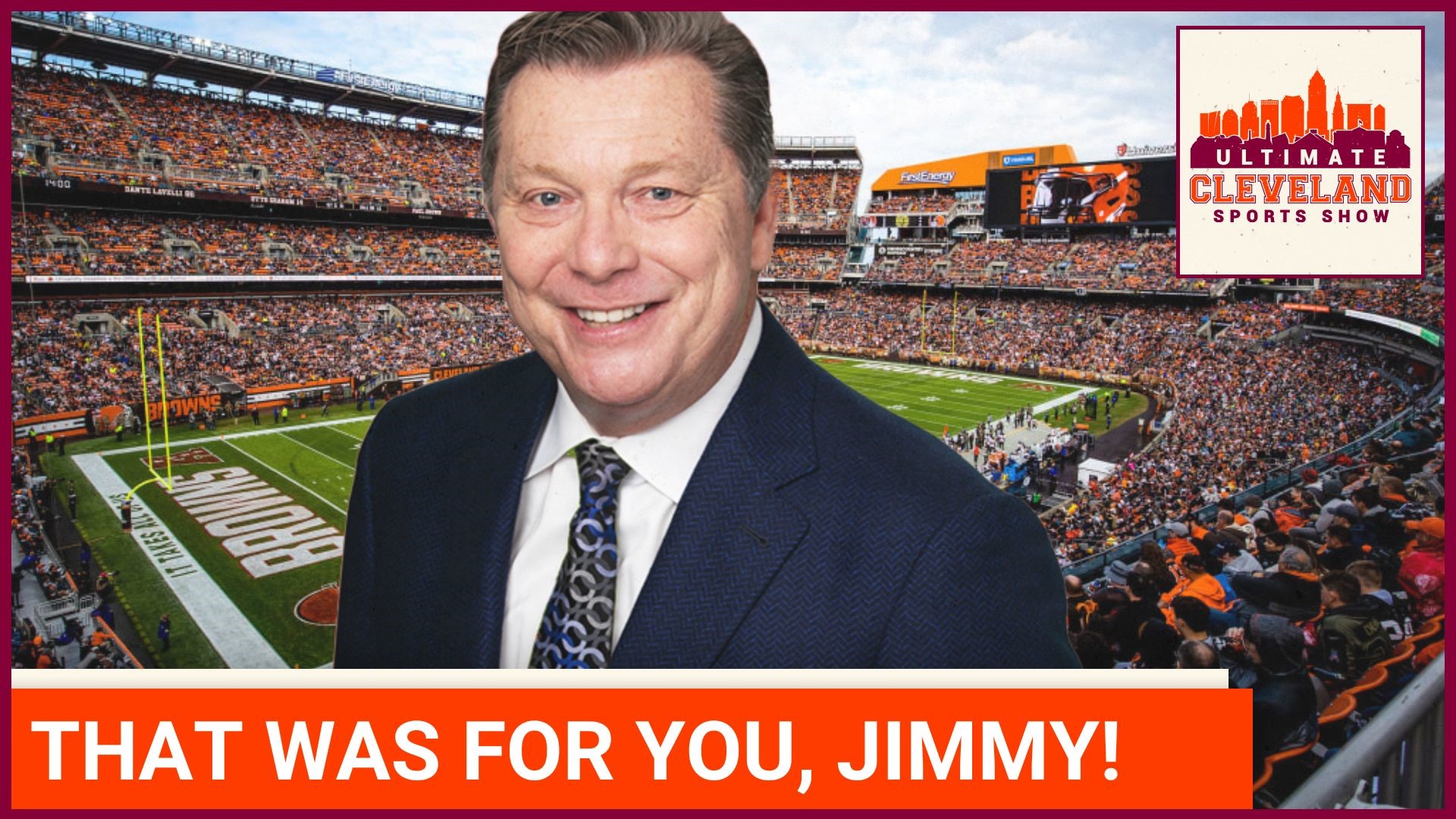 Jim Donovan captains the dawg pound as the Cleveland Browns beat the Pittsburgh Steelers at home. Welcome back Jimmy!