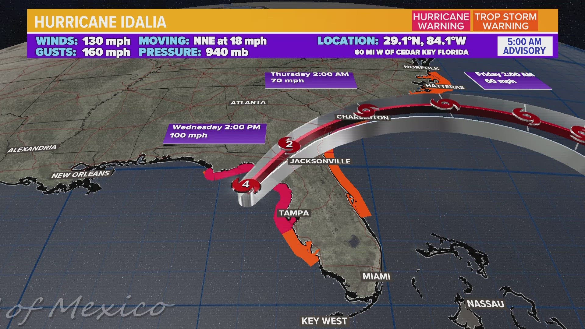 We're keeping watch on Hurricane Idalia as the storm has now strengthened to a Category 4 storm.