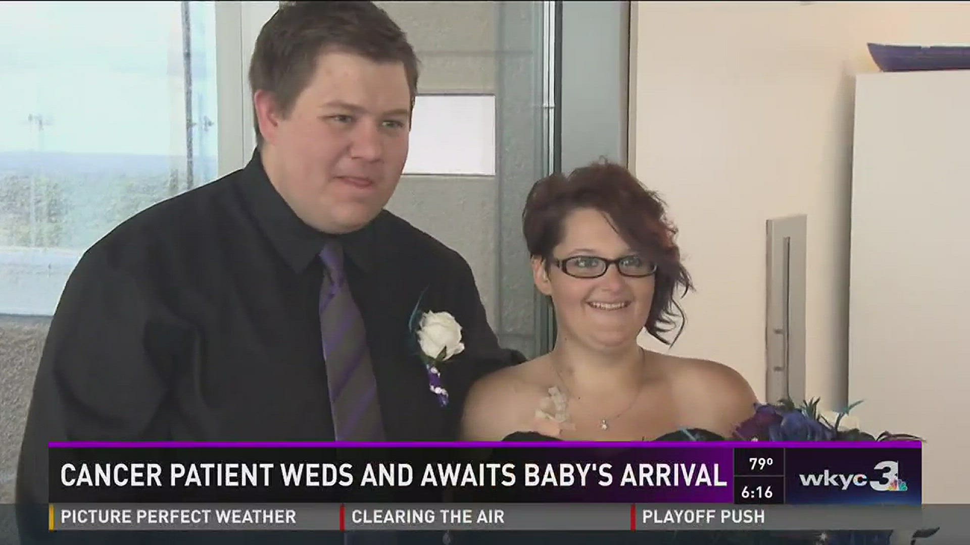 Cancer patient weds and awaits baby's arrival