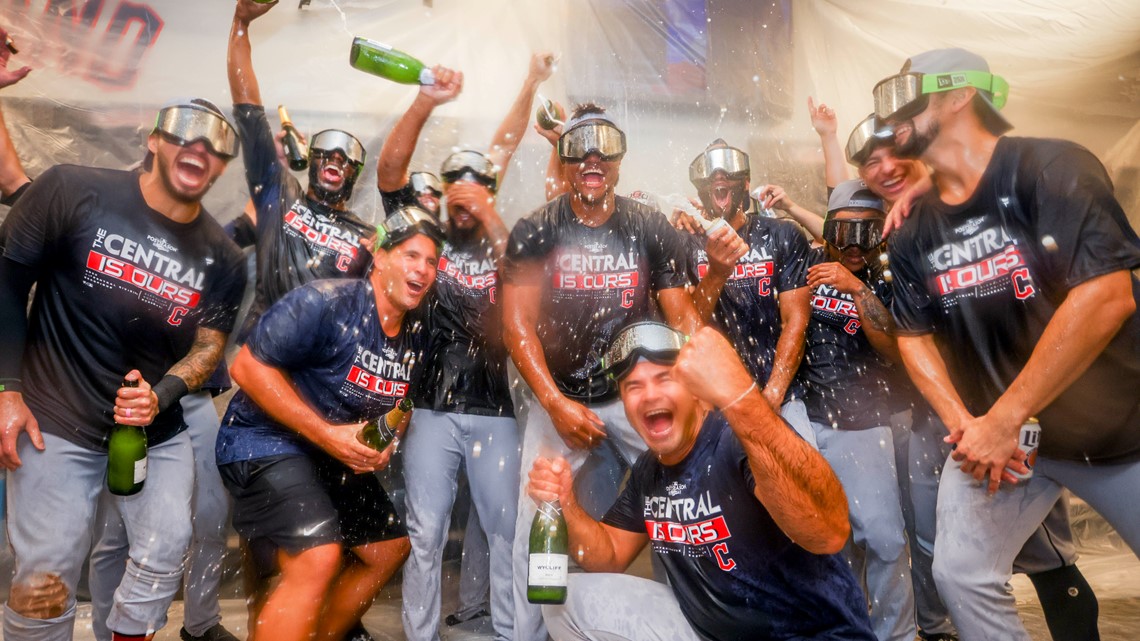 Cleveland Guardians celebrate American League Central Division 